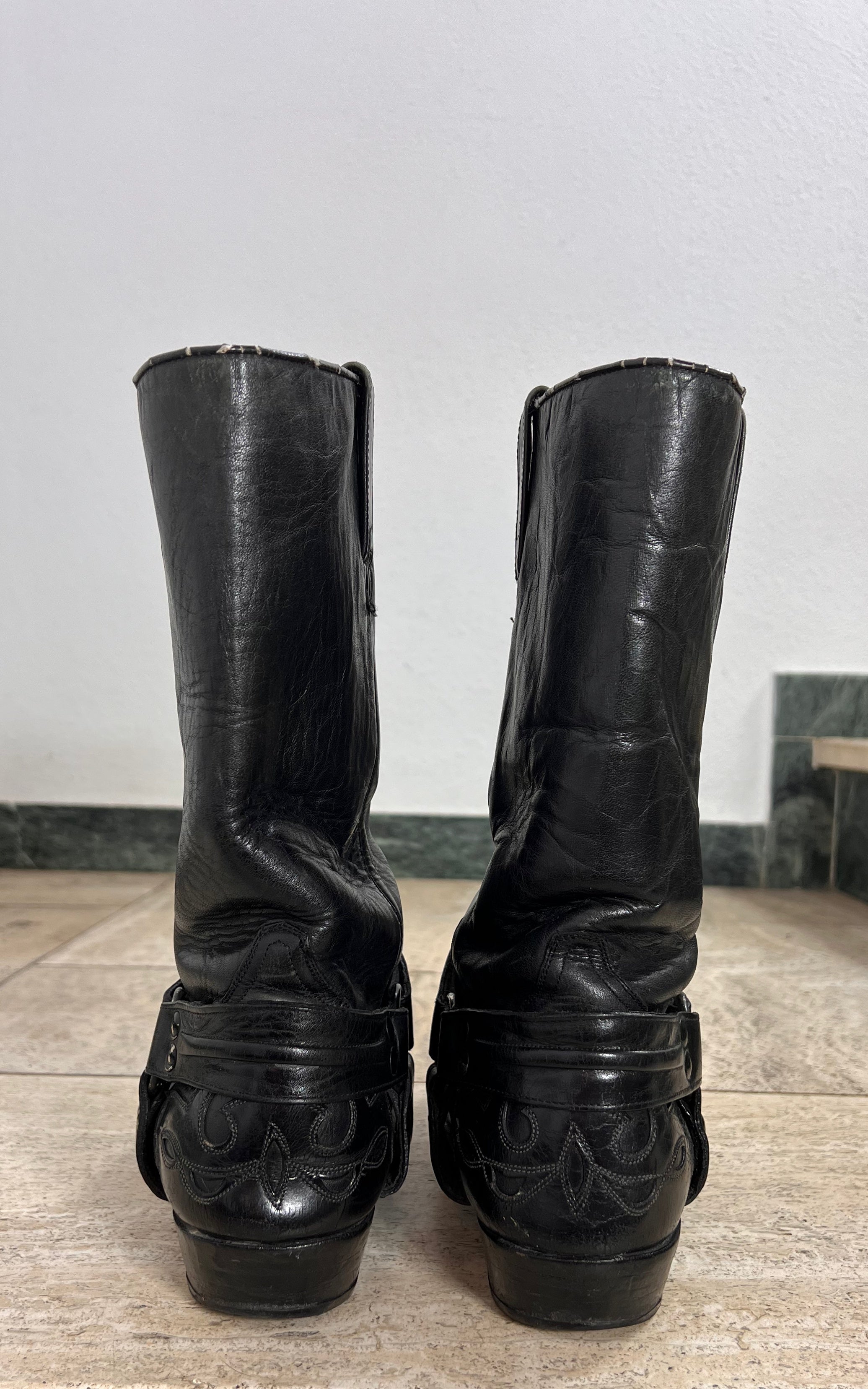 Vintage MENS Western Biker Boots 42 Made in Mexico