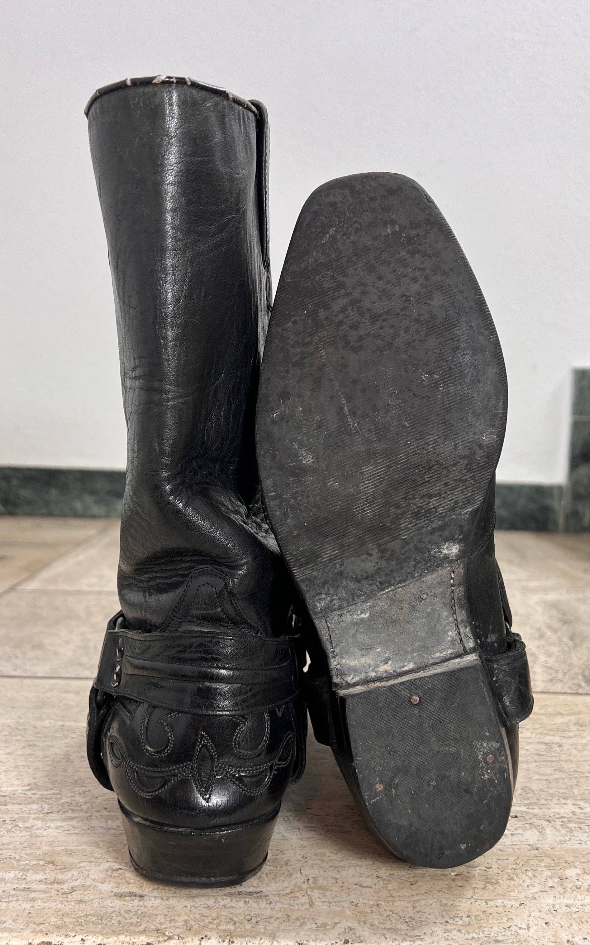 Vintage MENS Western Biker Boots 42 Made in Mexico