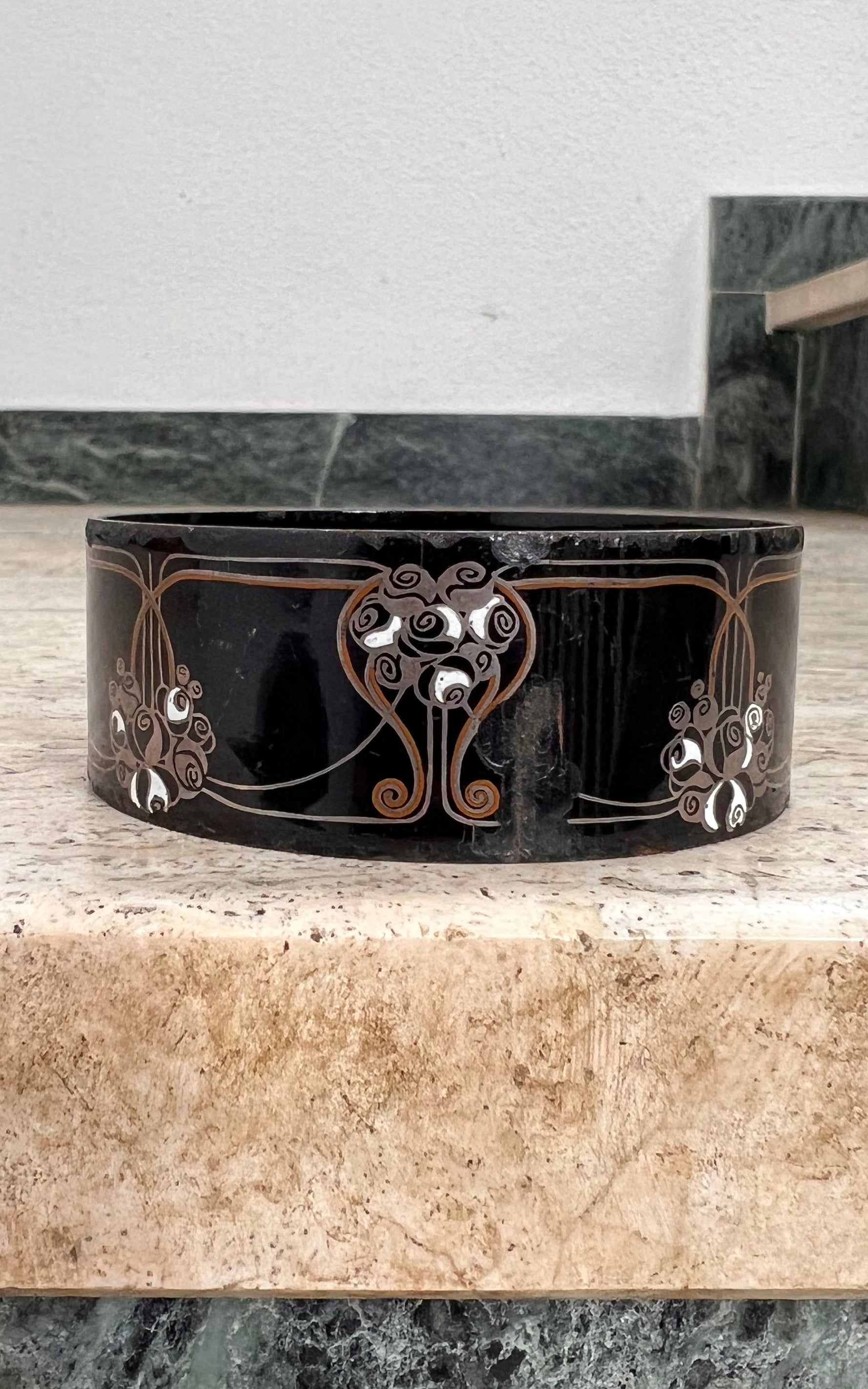 Vintage Michaela Frey Enamel Art Deco Armcuff