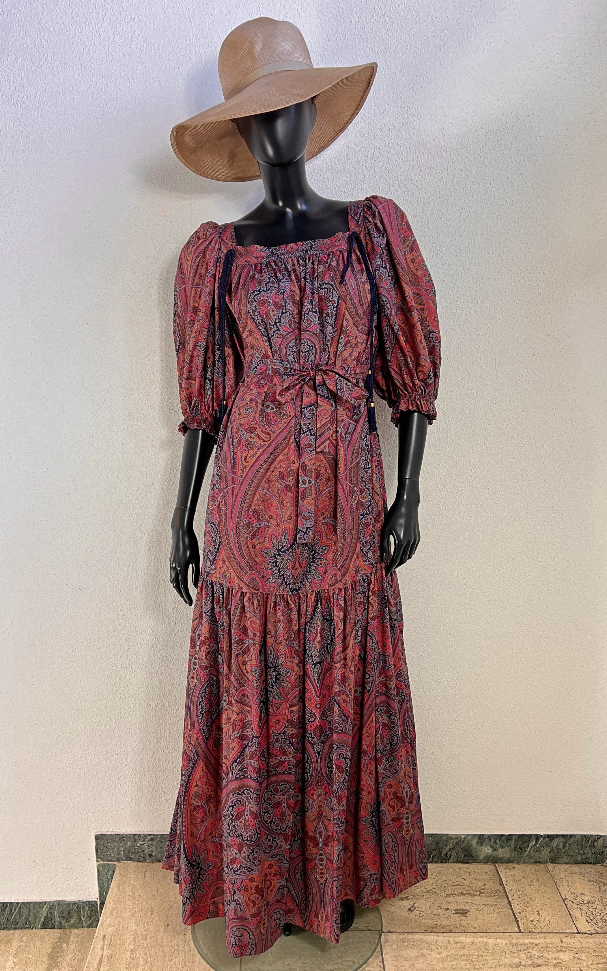 Vintage 70s Yves Saint Laurent Tassel Dress Russian Doll Collection