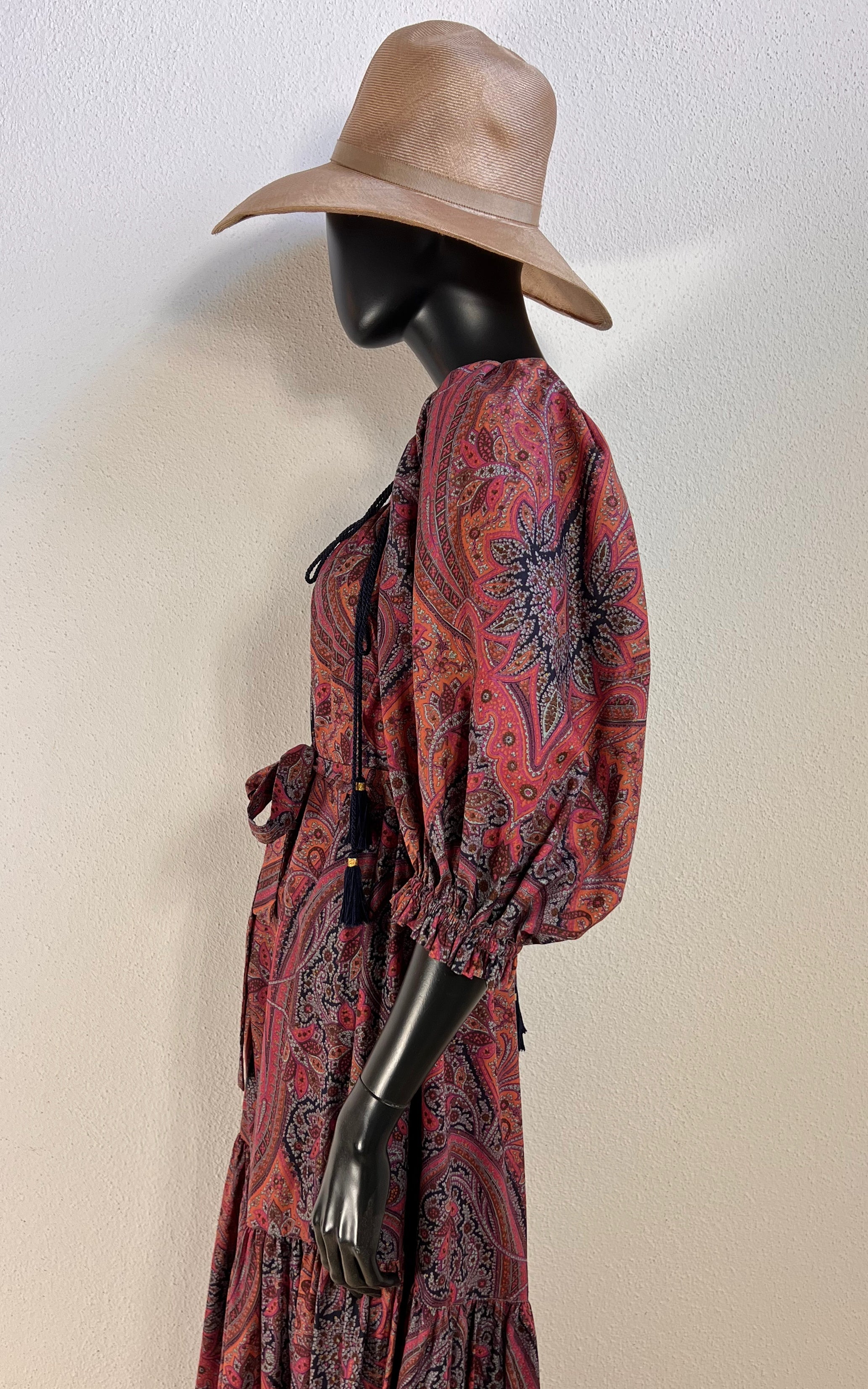 Vintage 70s Yves Saint Laurent Tassel Dress Russian Doll Collection