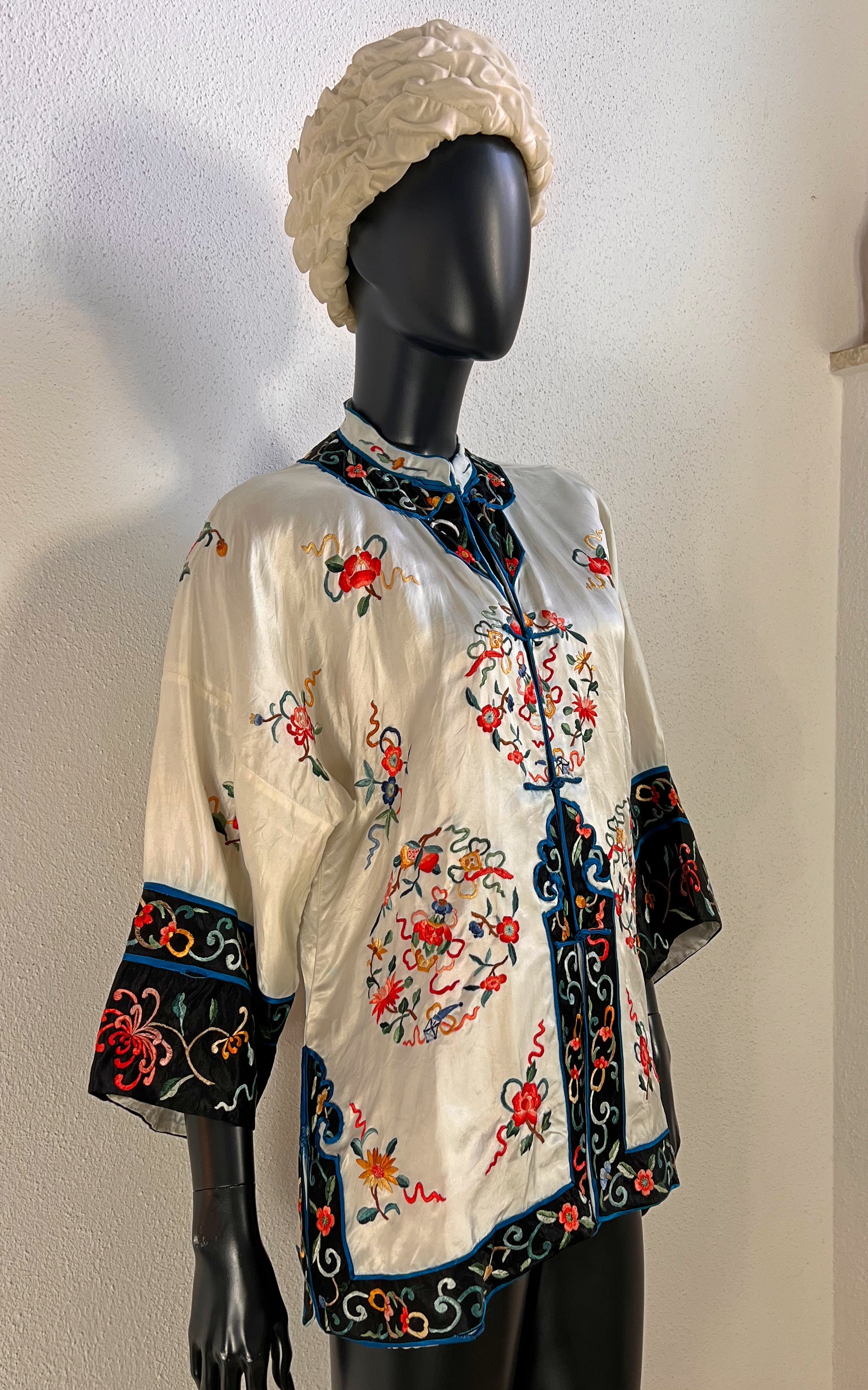 Vintage Embroidered Chinese Silk Jacket