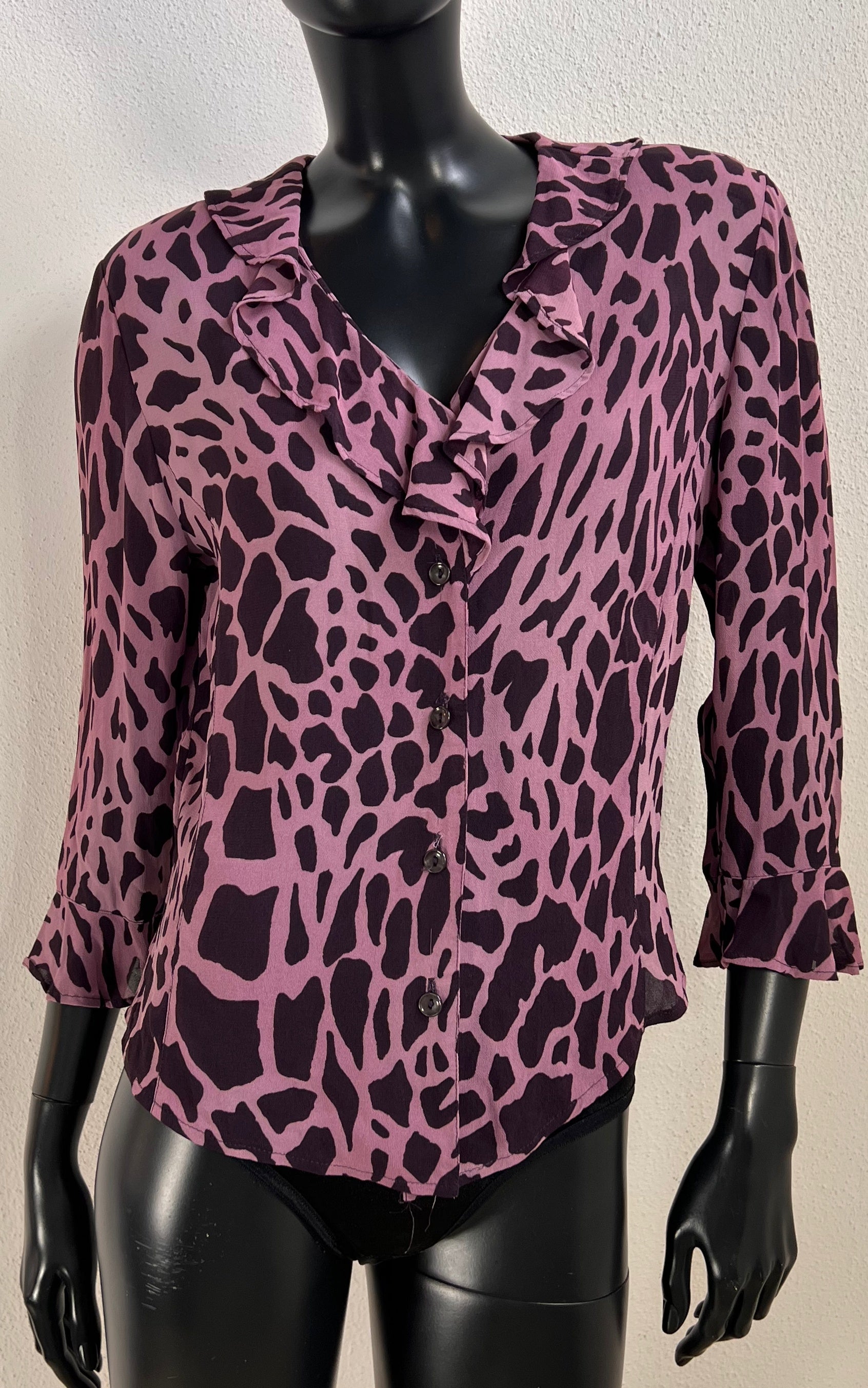 Vintage Y2K Animal Print Blouse