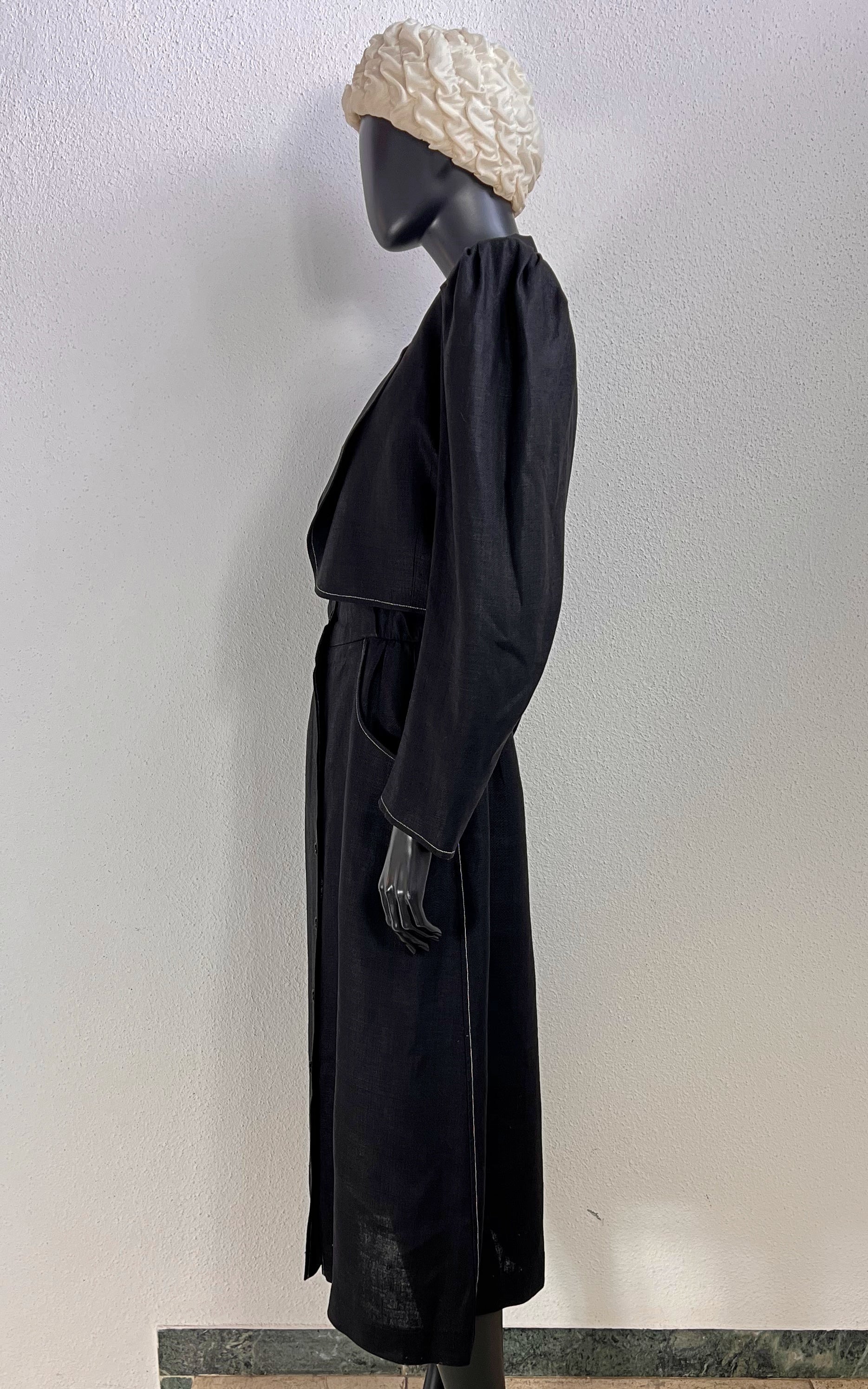 Vintage 80s Yves Saint Laurent Linen Costume