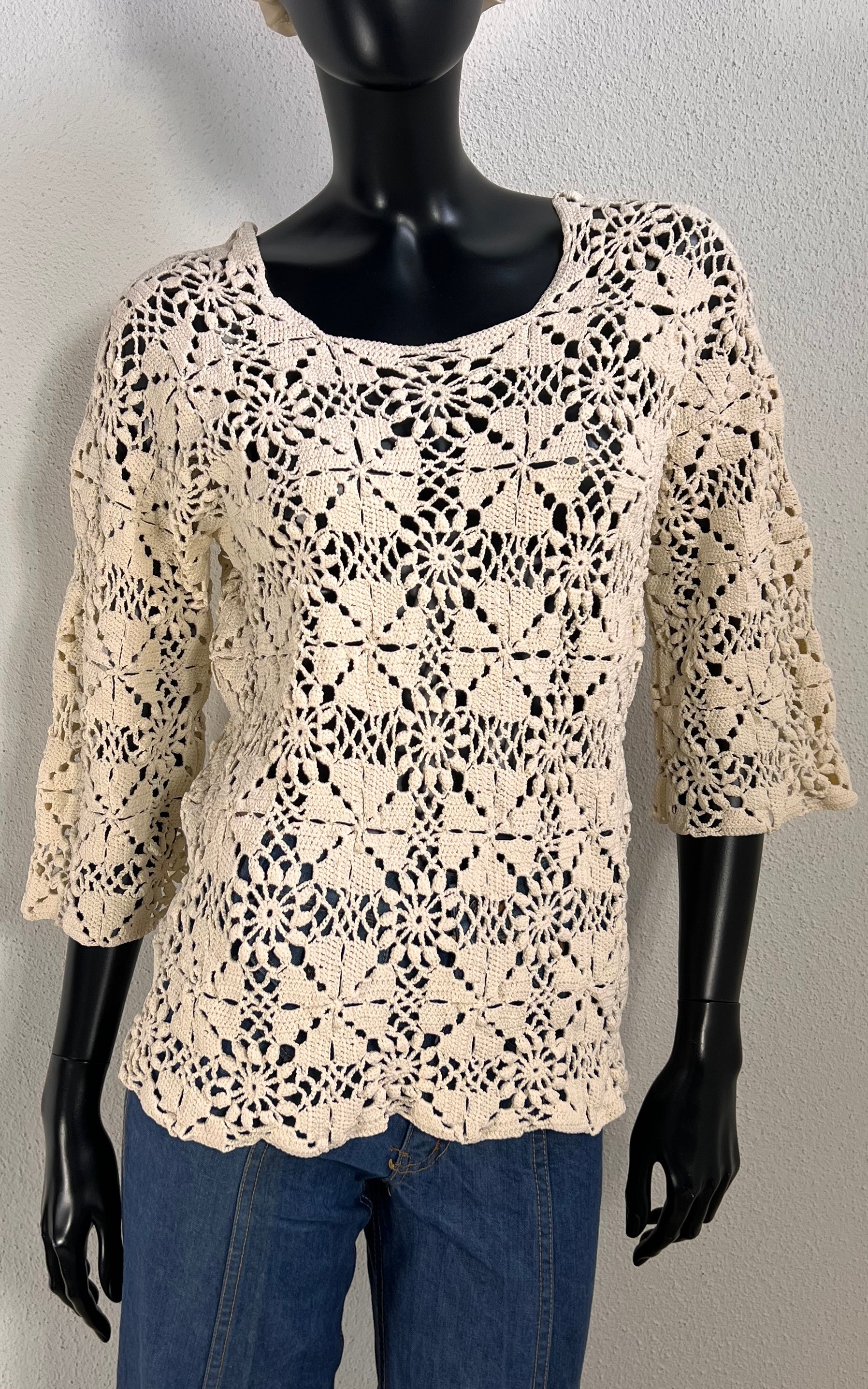 Vintage Handmade Crochet Shirt