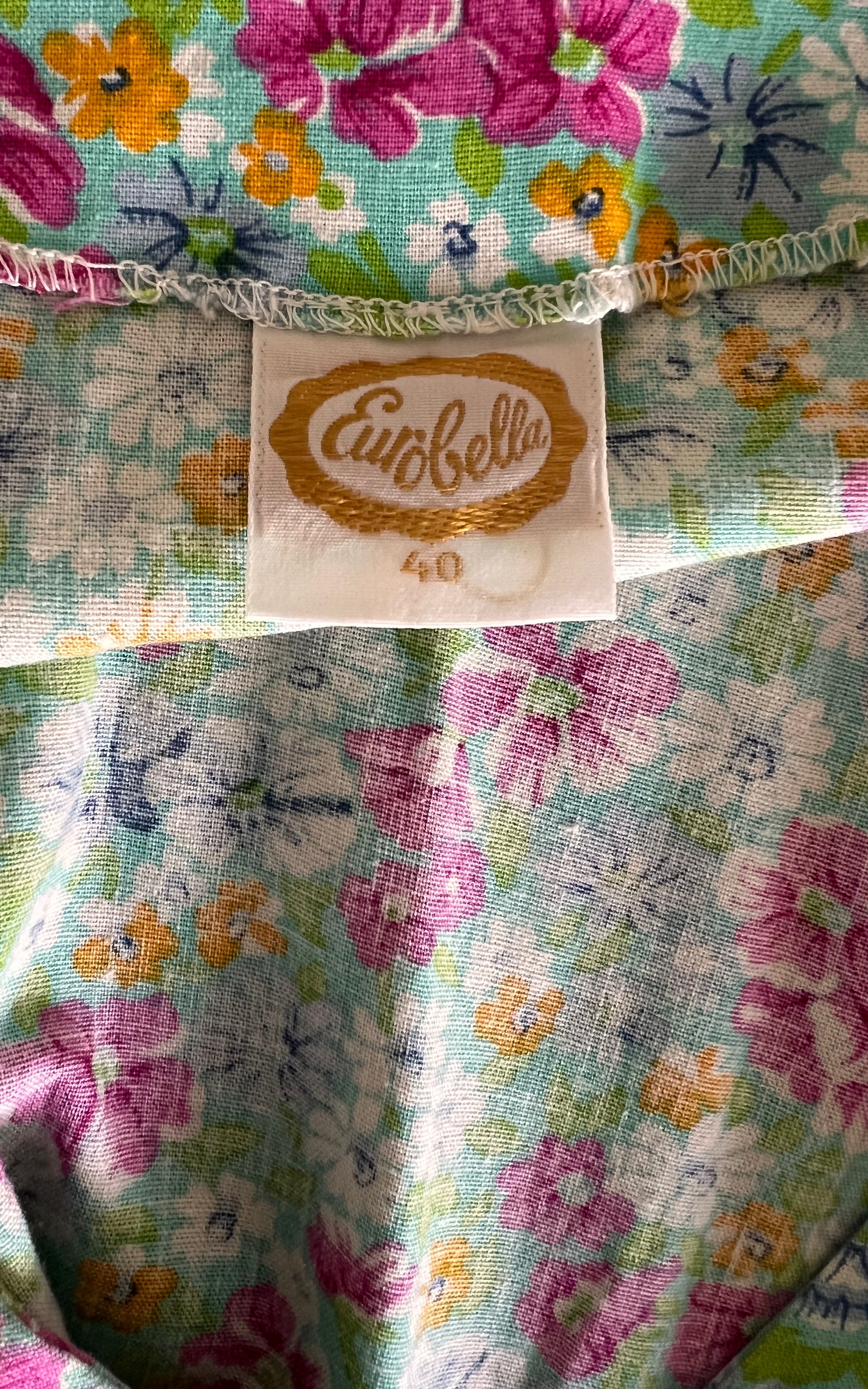 Vintage 70s Apron Flower Dress