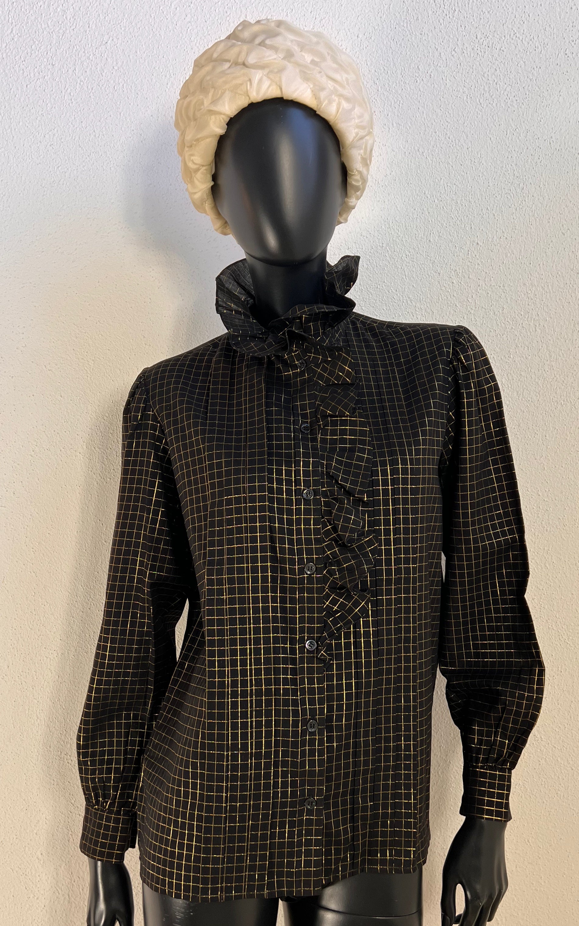 Vintage 70s Yves Saint Laurent Golden Lurex Blouse
