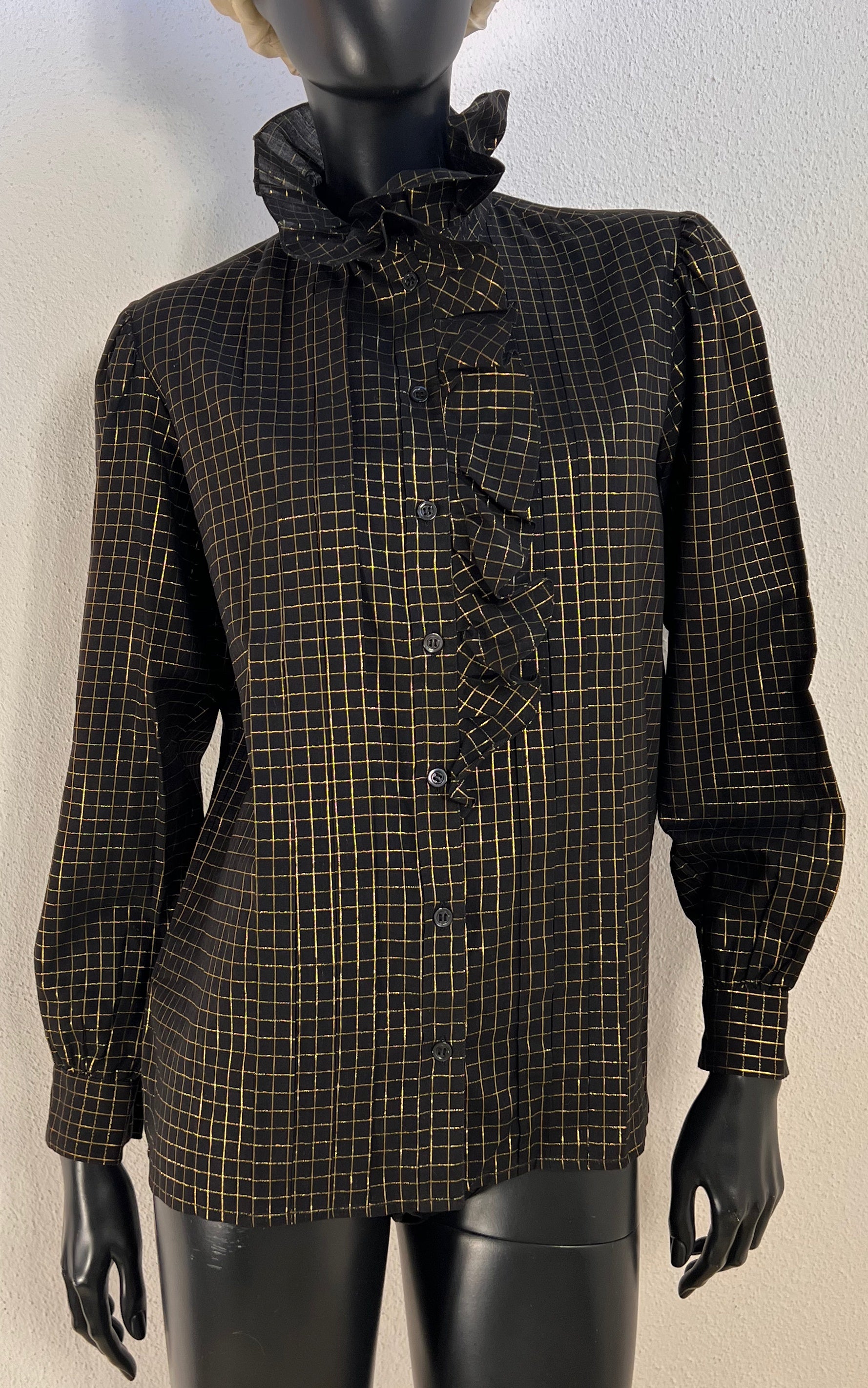 Vintage 70s Yves Saint Laurent Golden Lurex Blouse