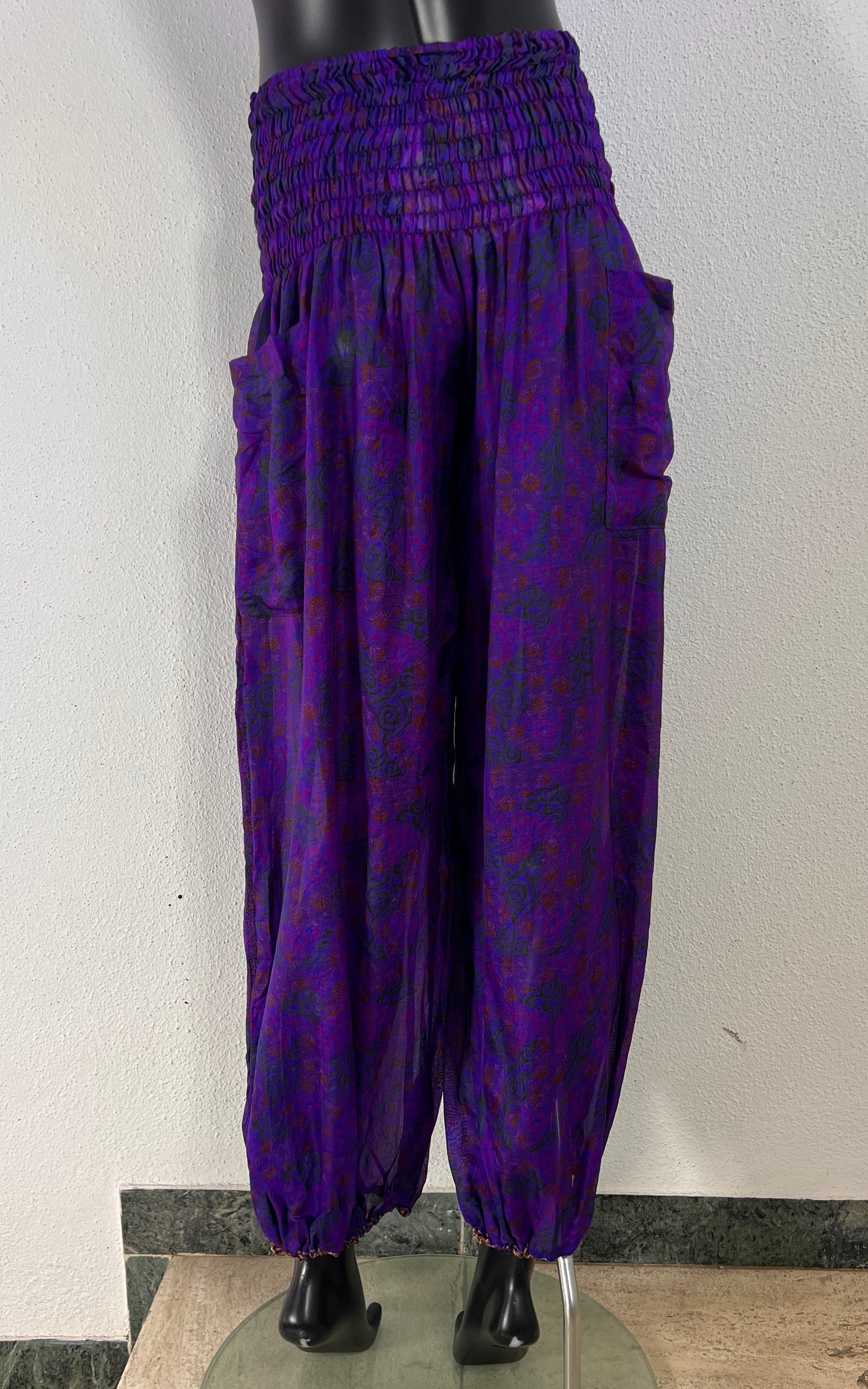 Recycled Sari-Silk Balloon Pants