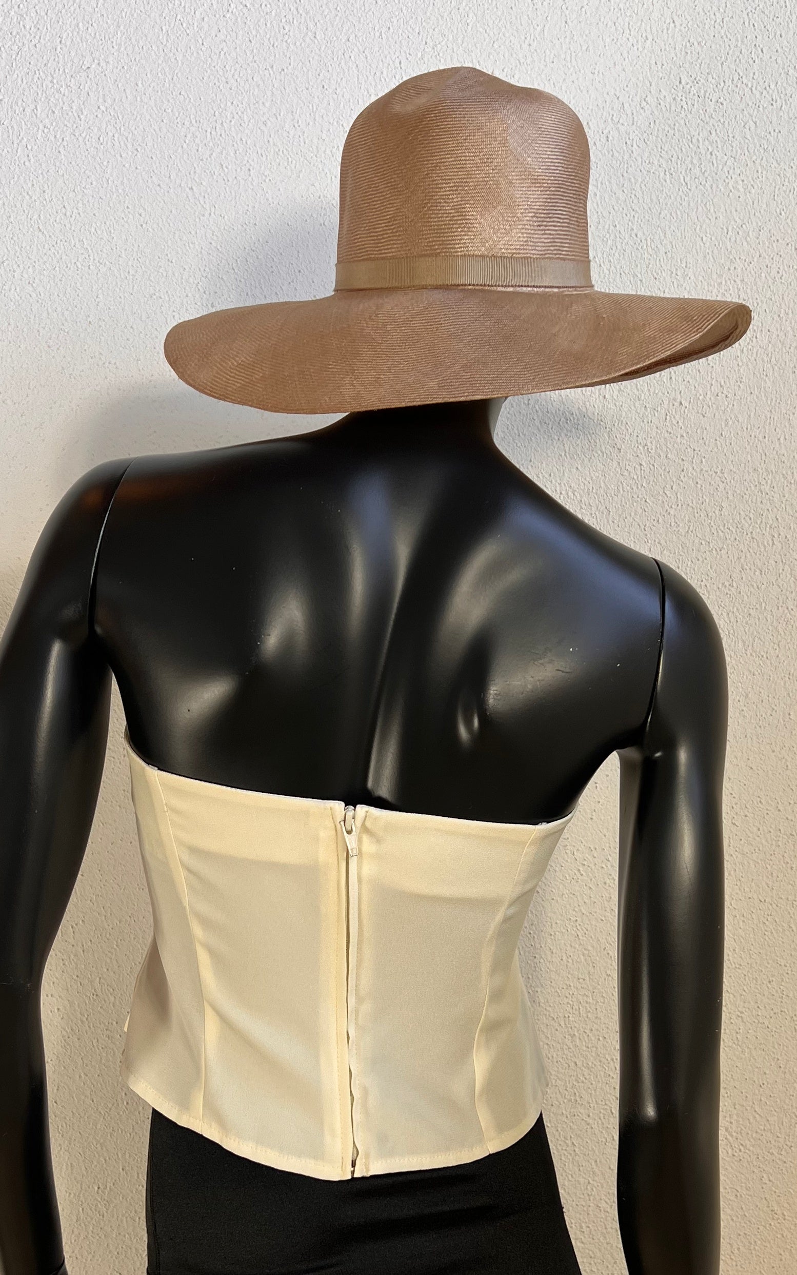 Vintage Wallis Strapless Bustier Top - Ivory