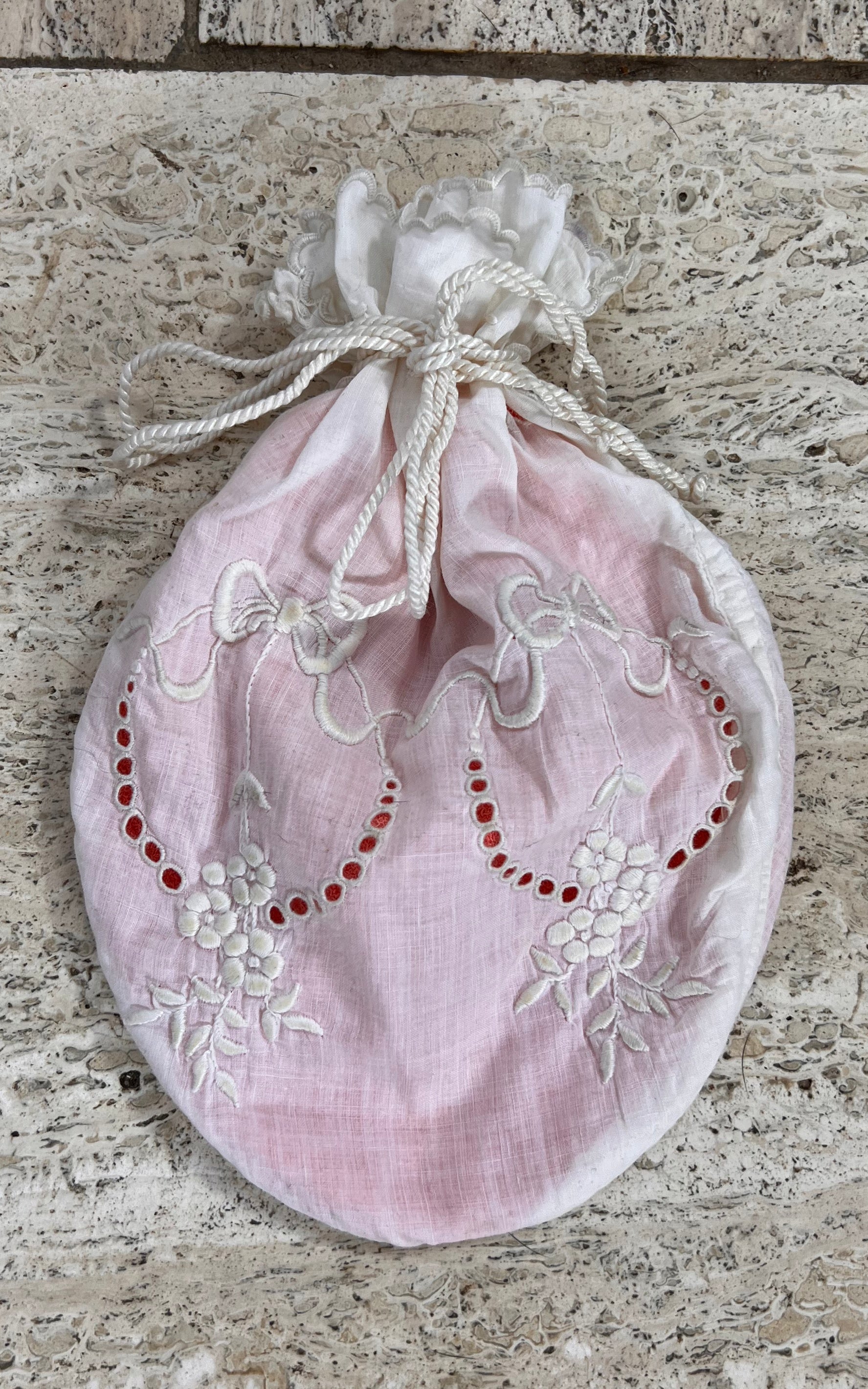 Antique Edwardian Lace Pouch Bag