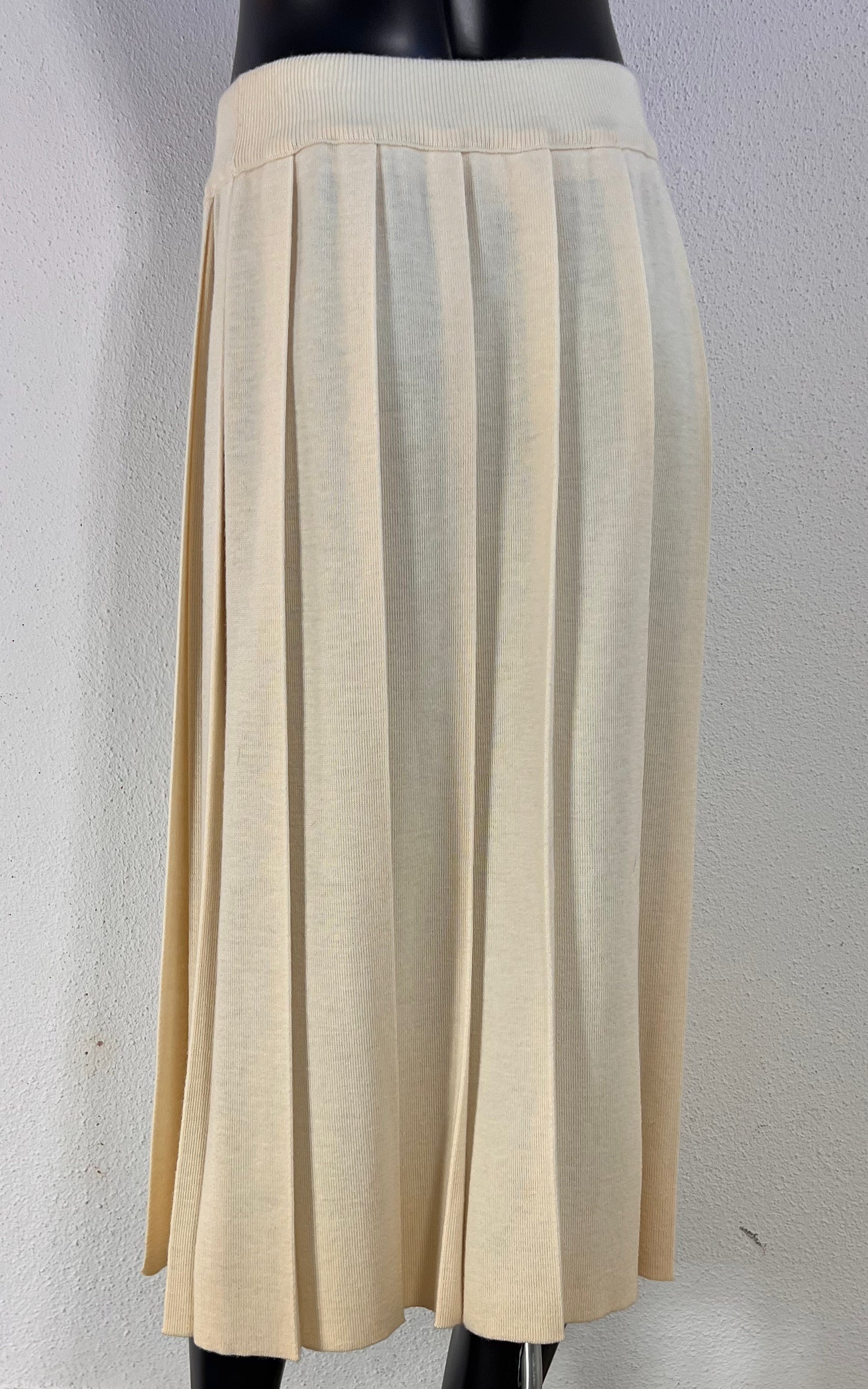 Vintage Rodier Paris Pleated Knit Skirt