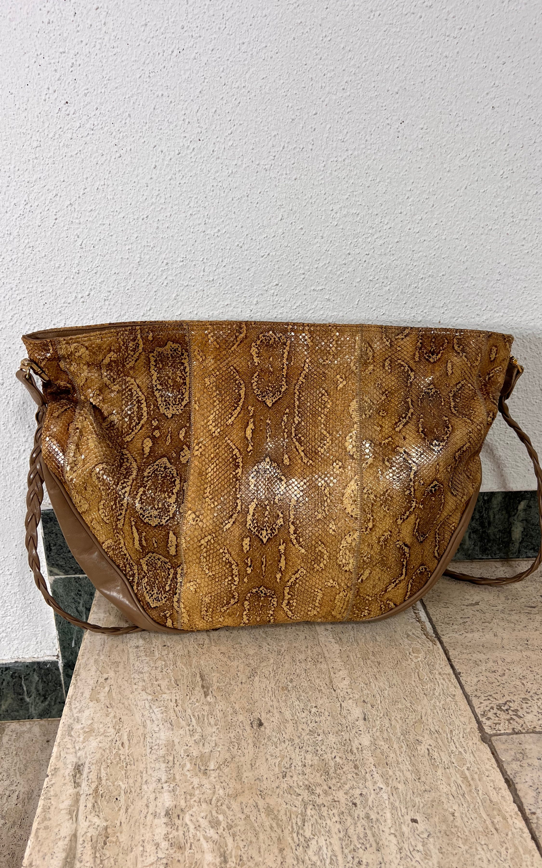 Vintage Pallizio Snakeskin Big Hobo Bag