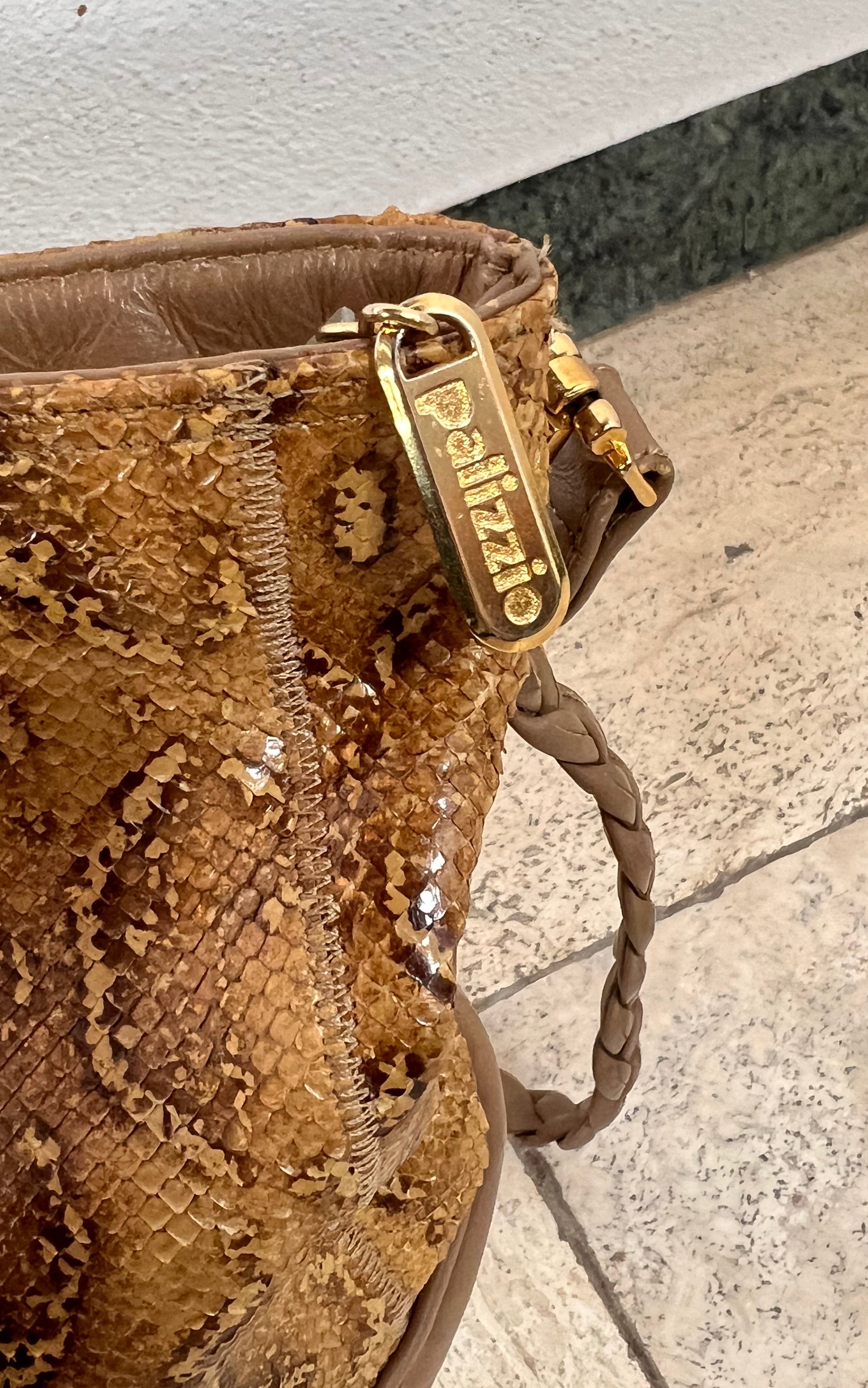 Vintage Pallizio Snakeskin Big Hobo Bag