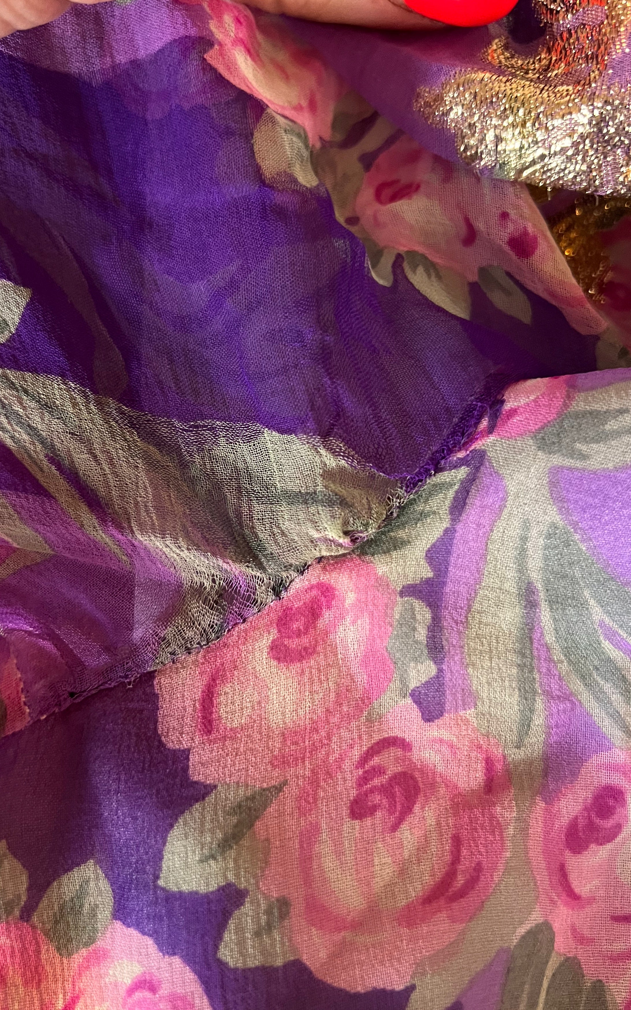 Abito vintage in seta anni '70