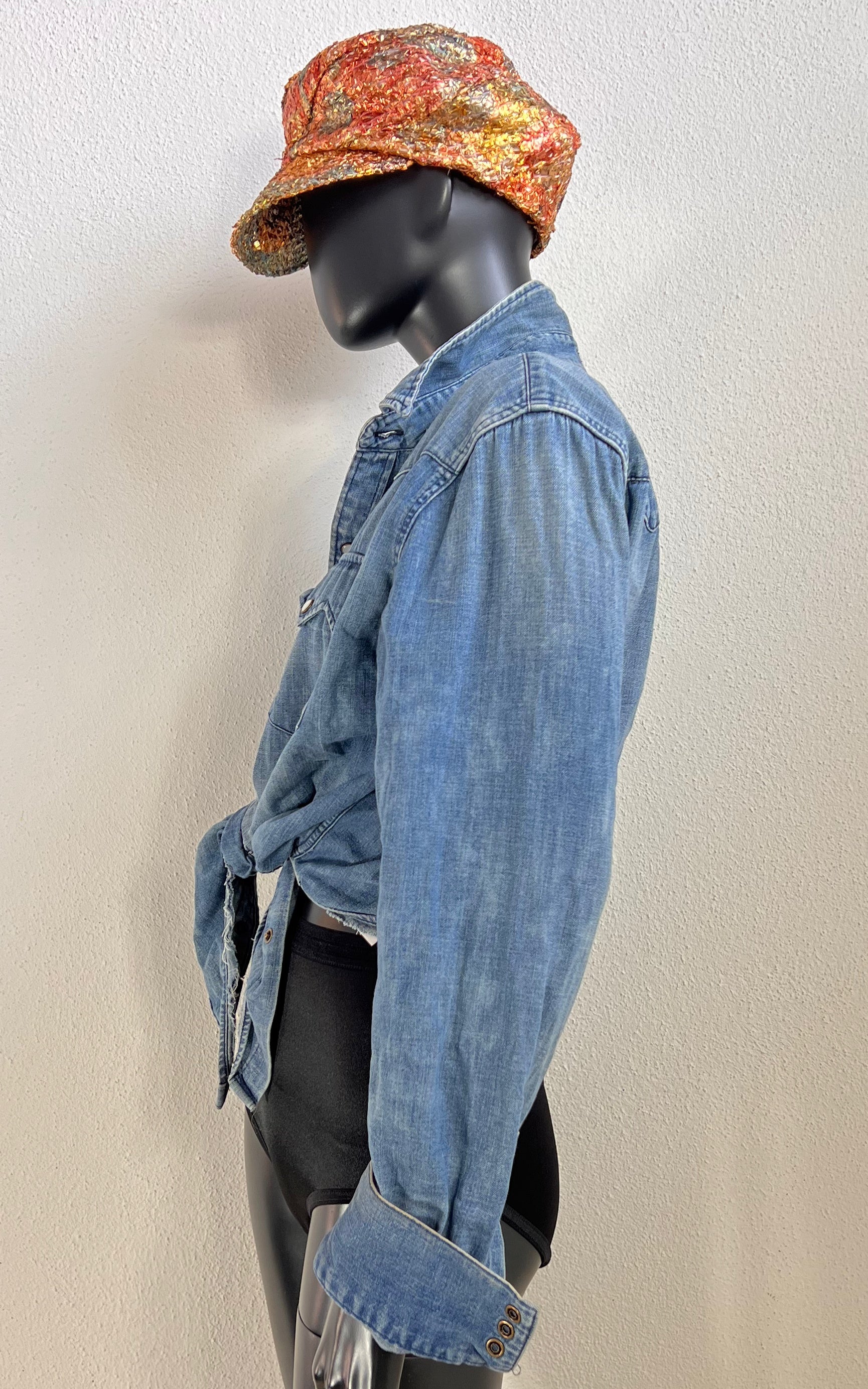 Vintage Reworked Levis Cropped Shirt