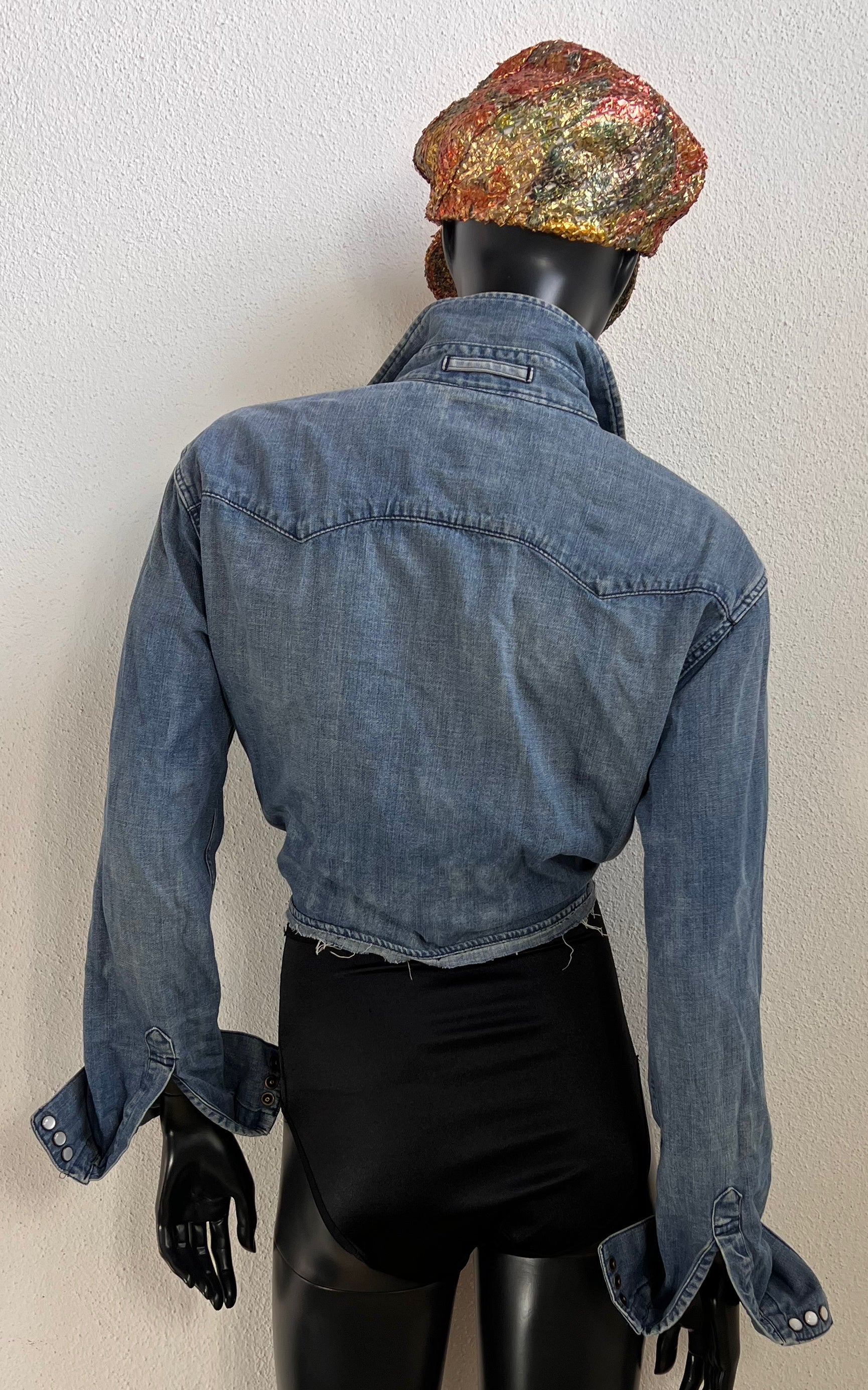 Vintage Reworked Levis Cropped Shirt