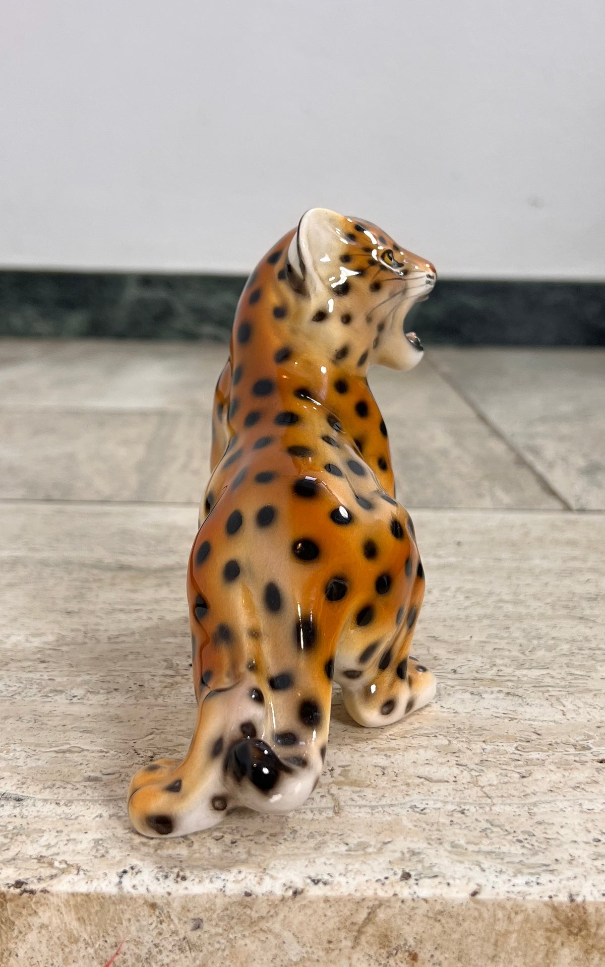 1970s Ronzan Ceramic Leopard Cub – Made in Italy