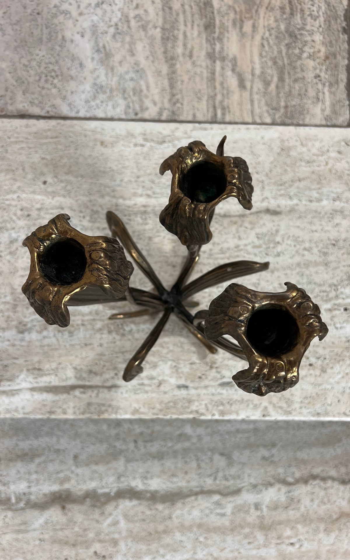 Italian Brass Candleholder by Antonella Saviato - 1960s