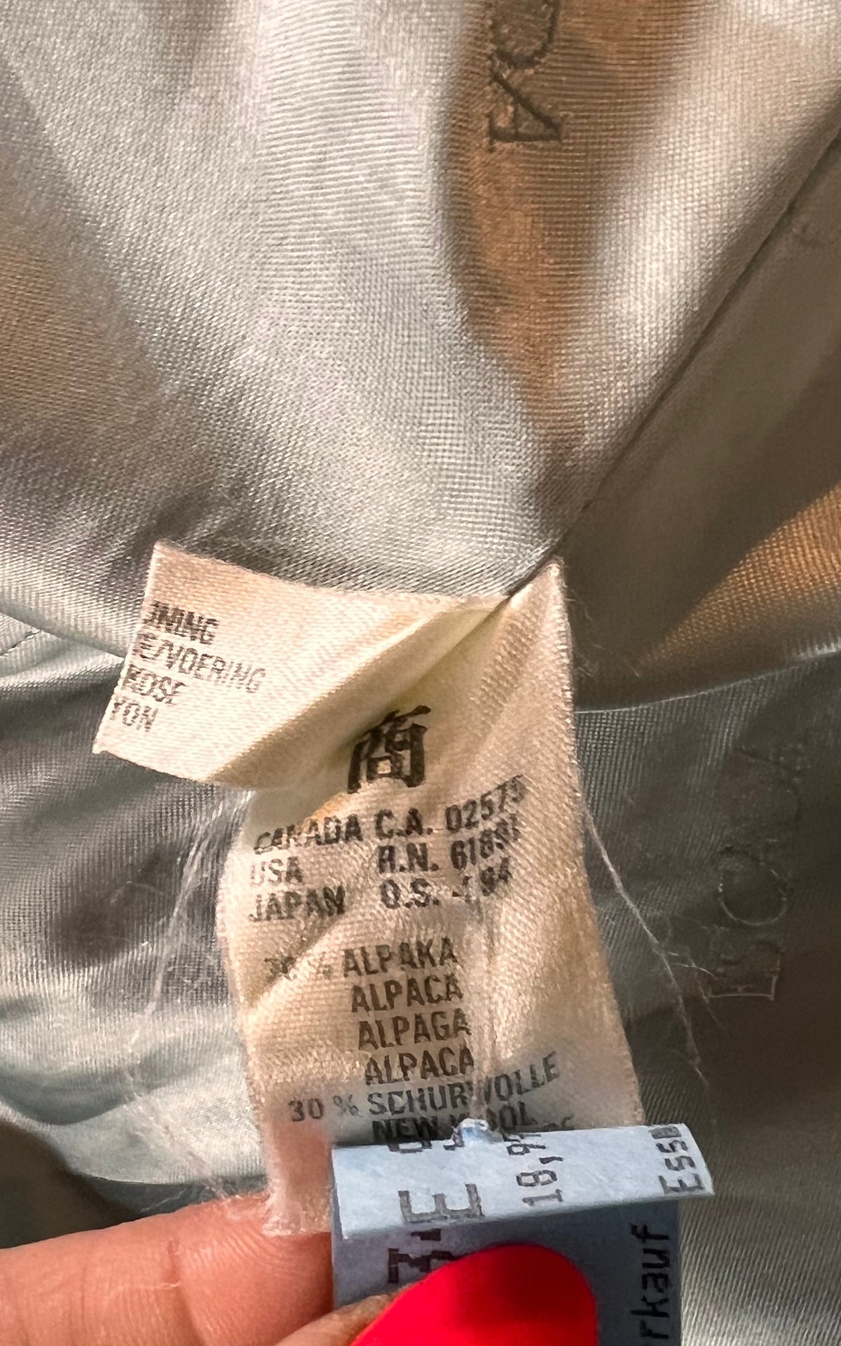 Vintage Escada by Margaretha Ley Alpaca &Wool Coat in Pale Mint