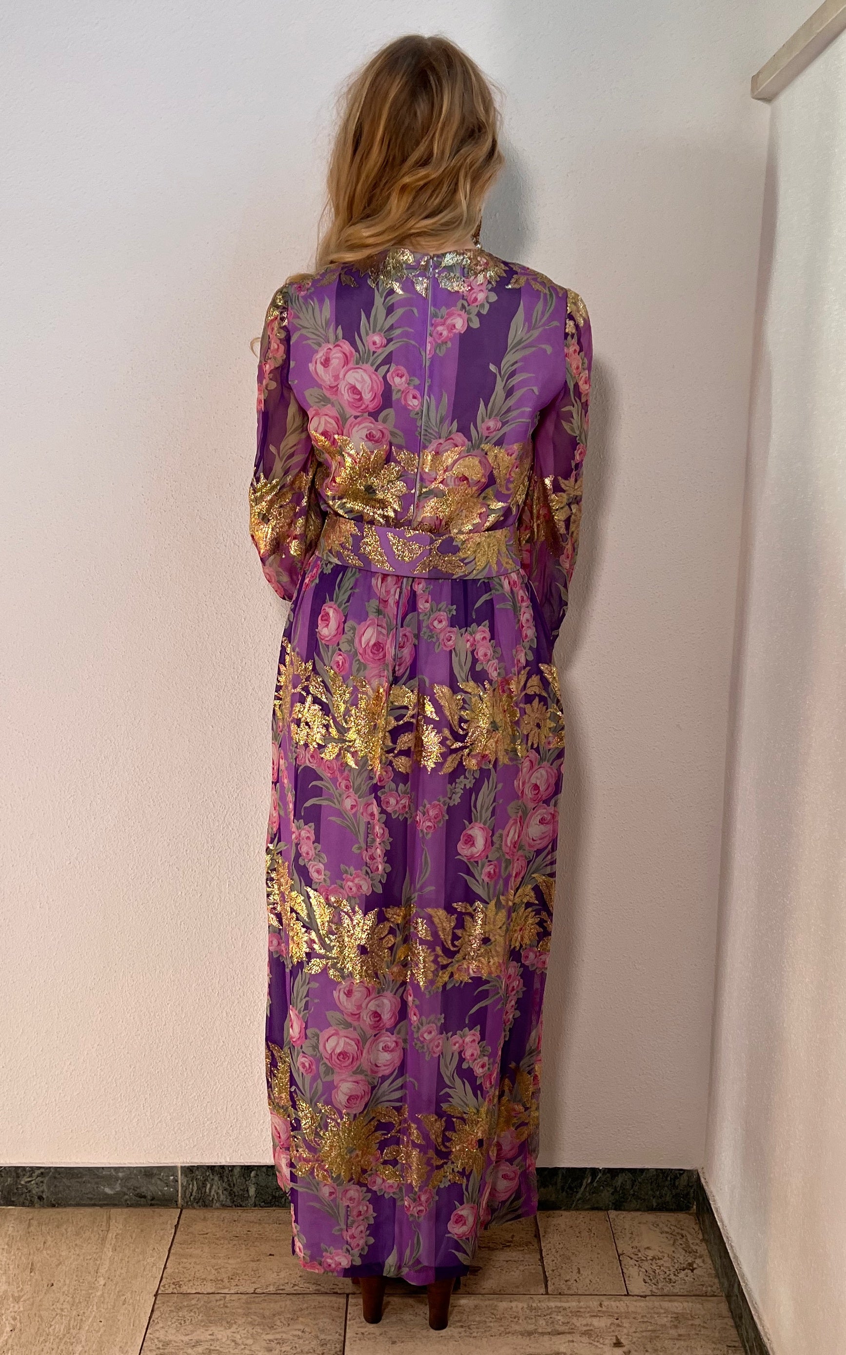Abito vintage in seta anni '70