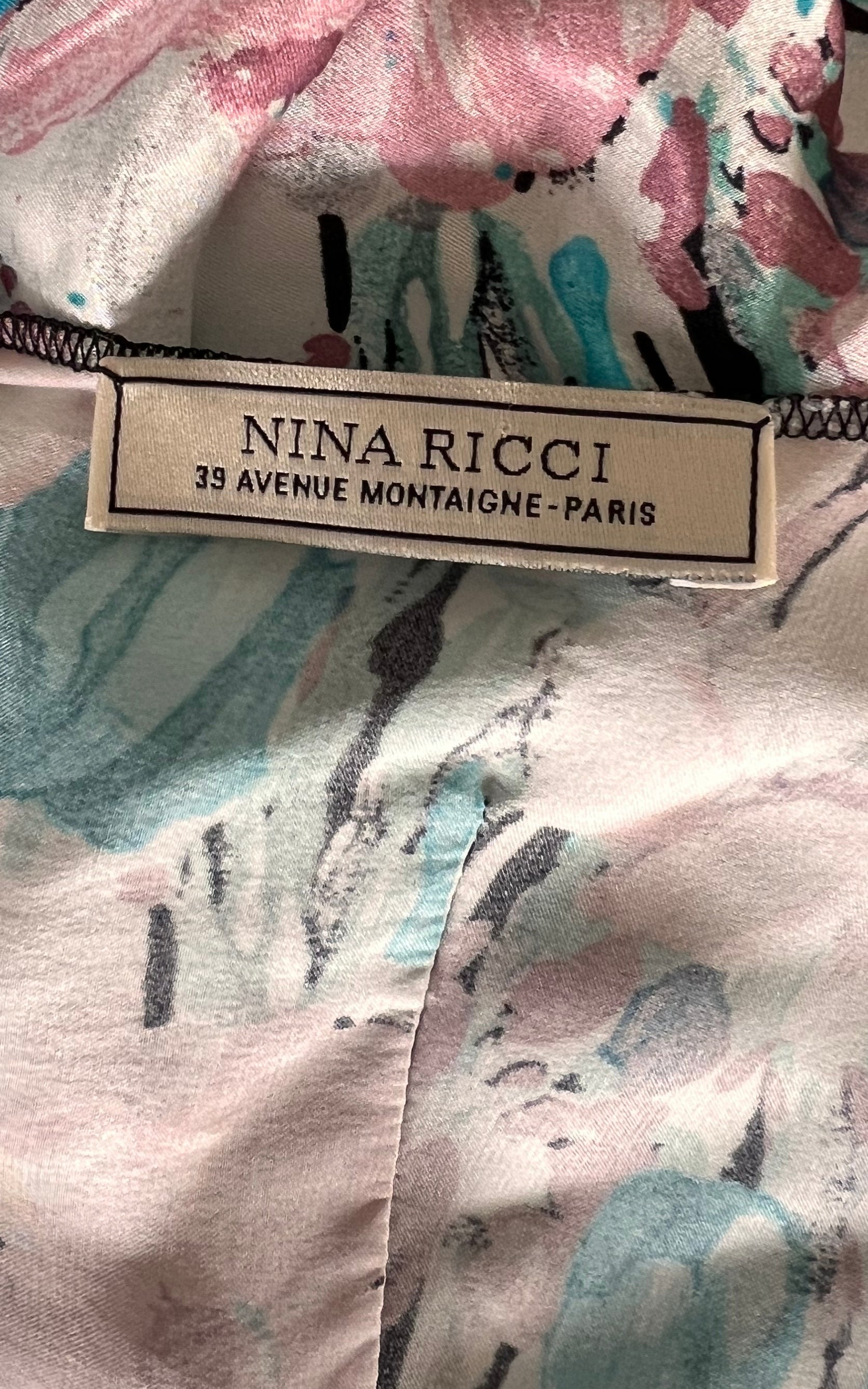 Romantik Floral Silk Nina Ricci Dress