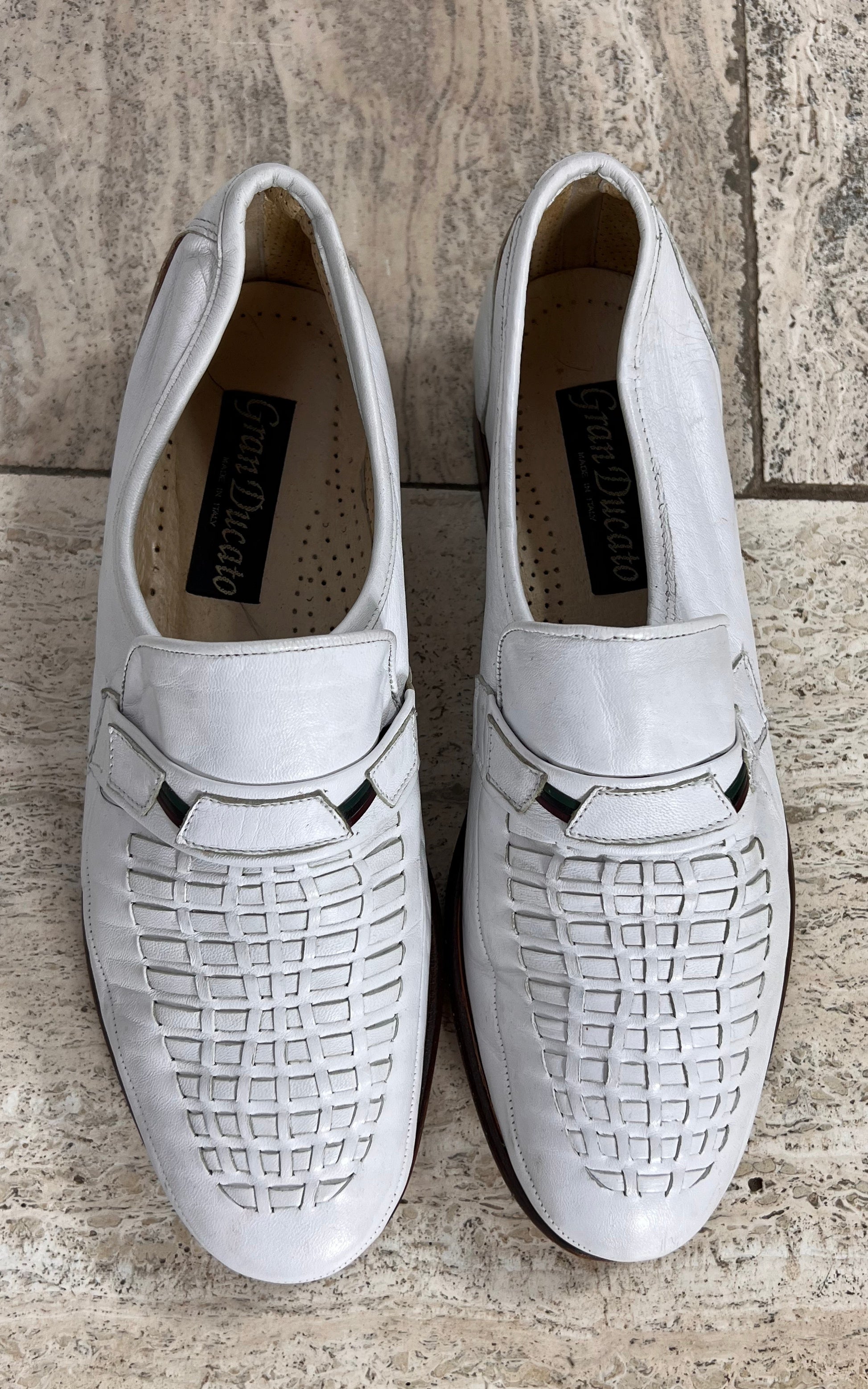 Vintage MENS White Leathers Loafer 42,5