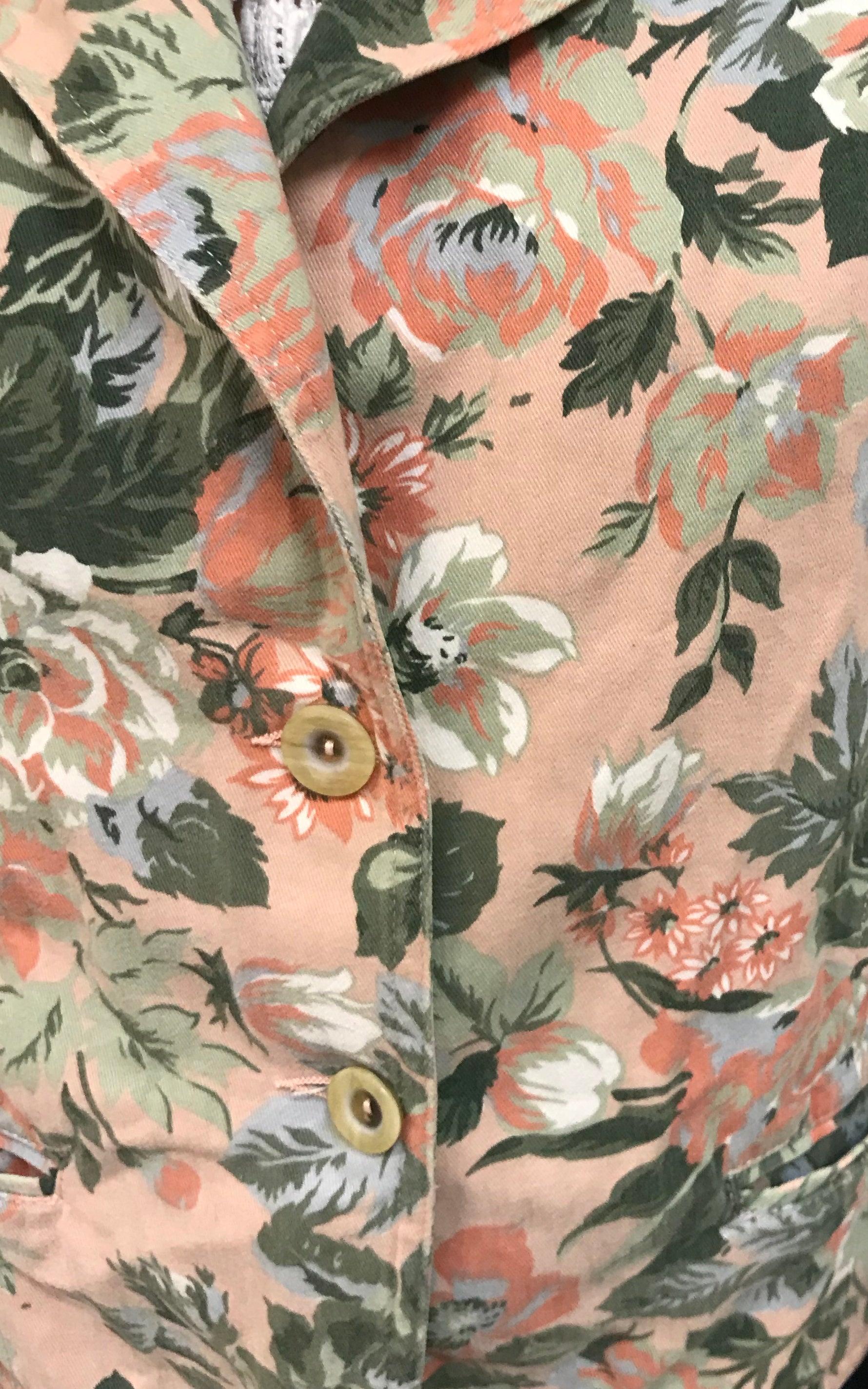 Graziosa giacca blazer vintage con fiori