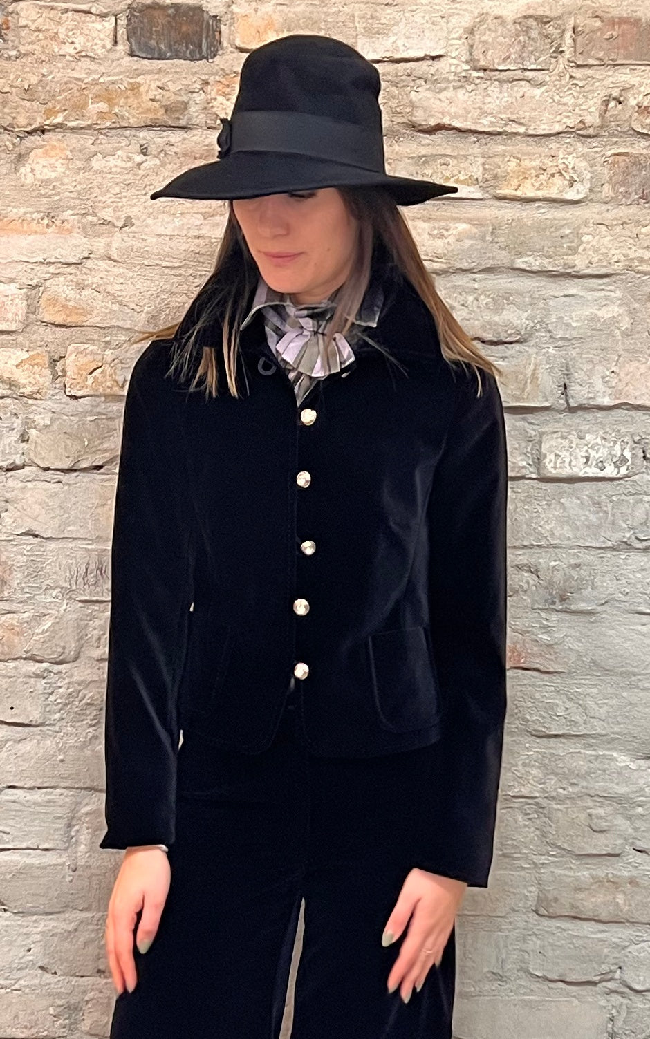 Blazer vintage in velluto Lucie Linden anni '70