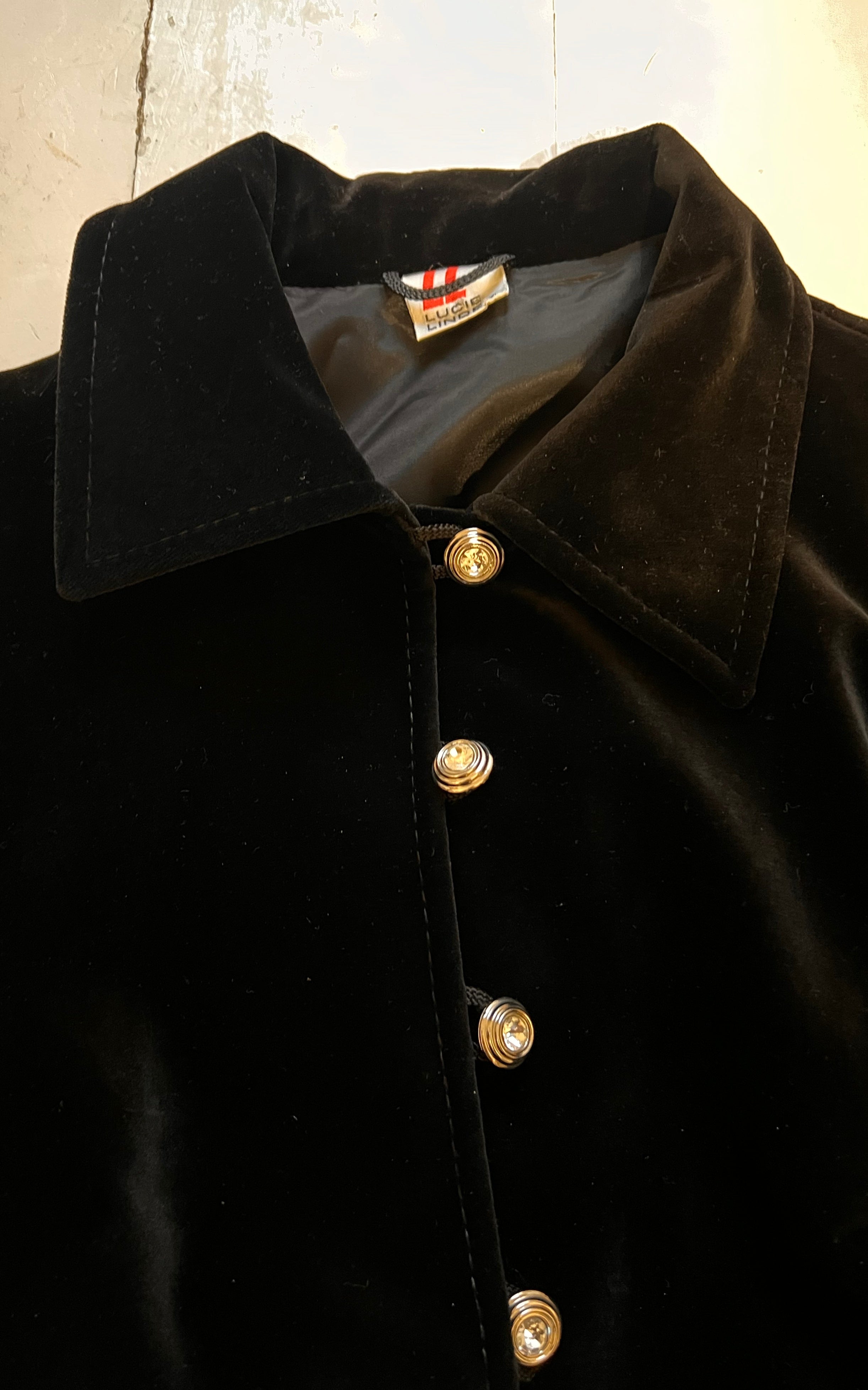 Blazer vintage in velluto Lucie Linden anni '70