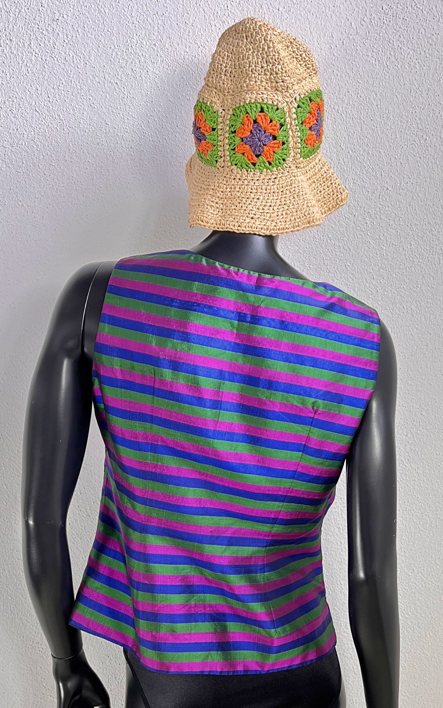 Vintage Rainbow Silk Top