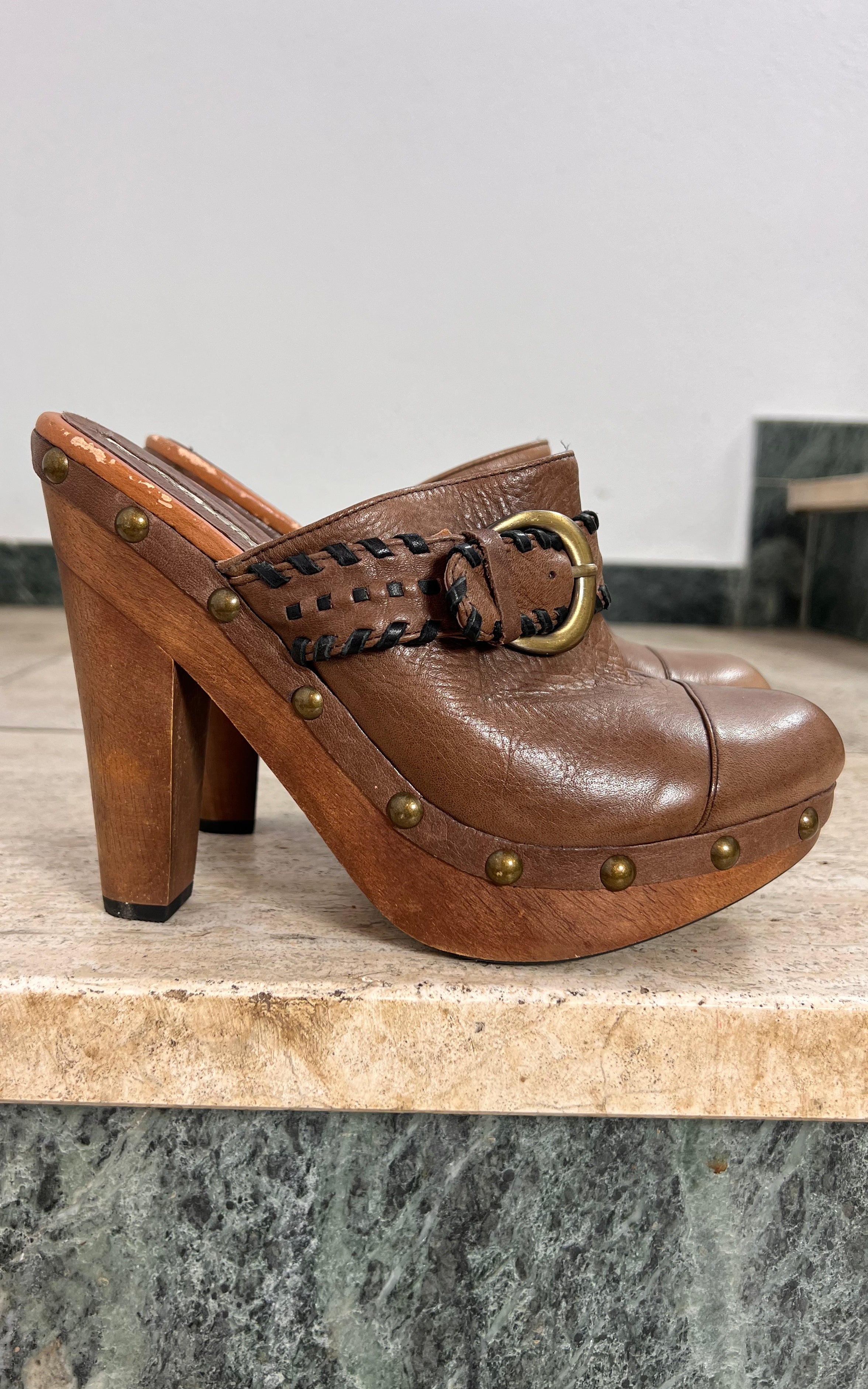 Vintage Early 2000 Buffalo London Platform Clogs 37