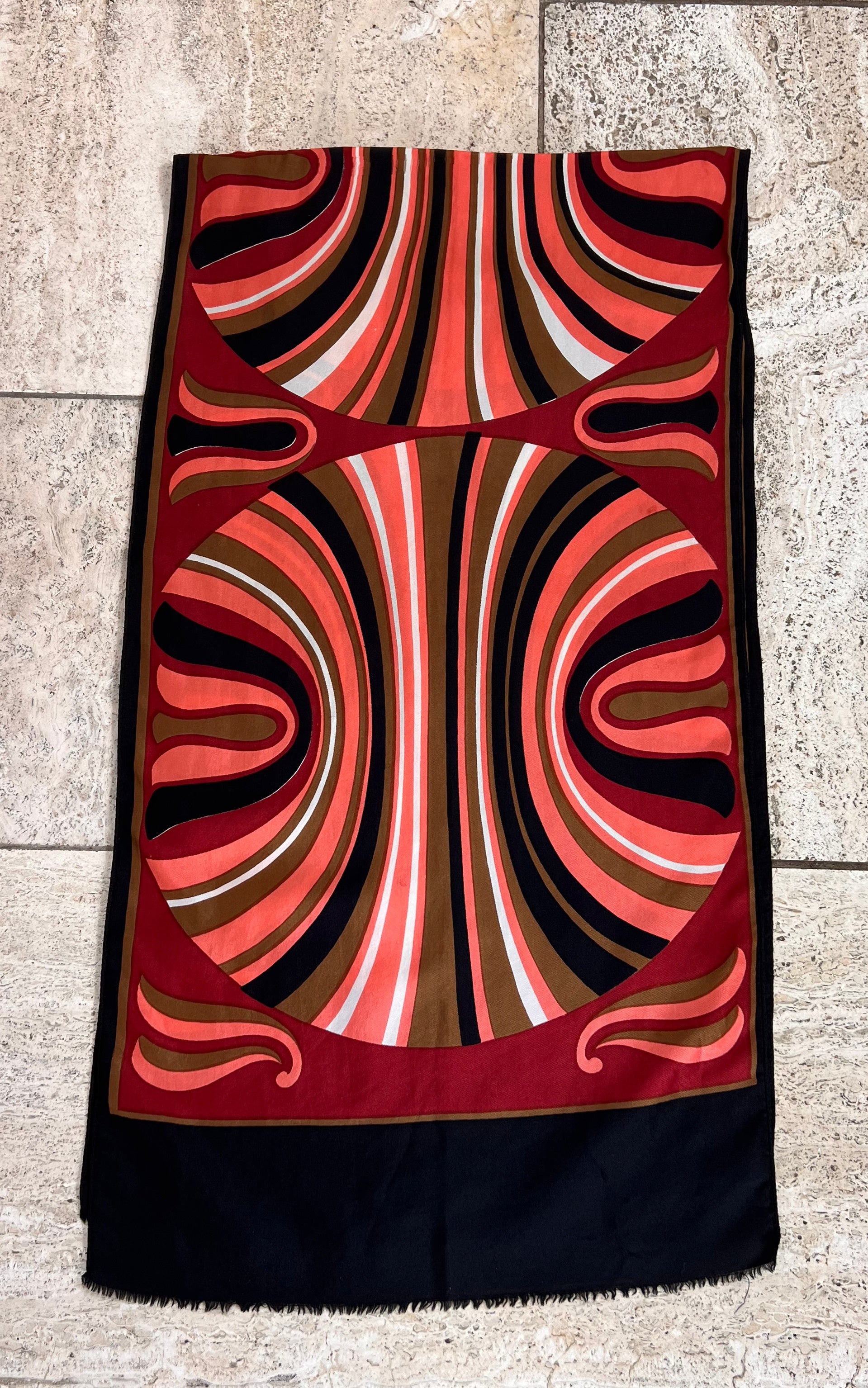 Vintage Psychedelic Silk Scarf
