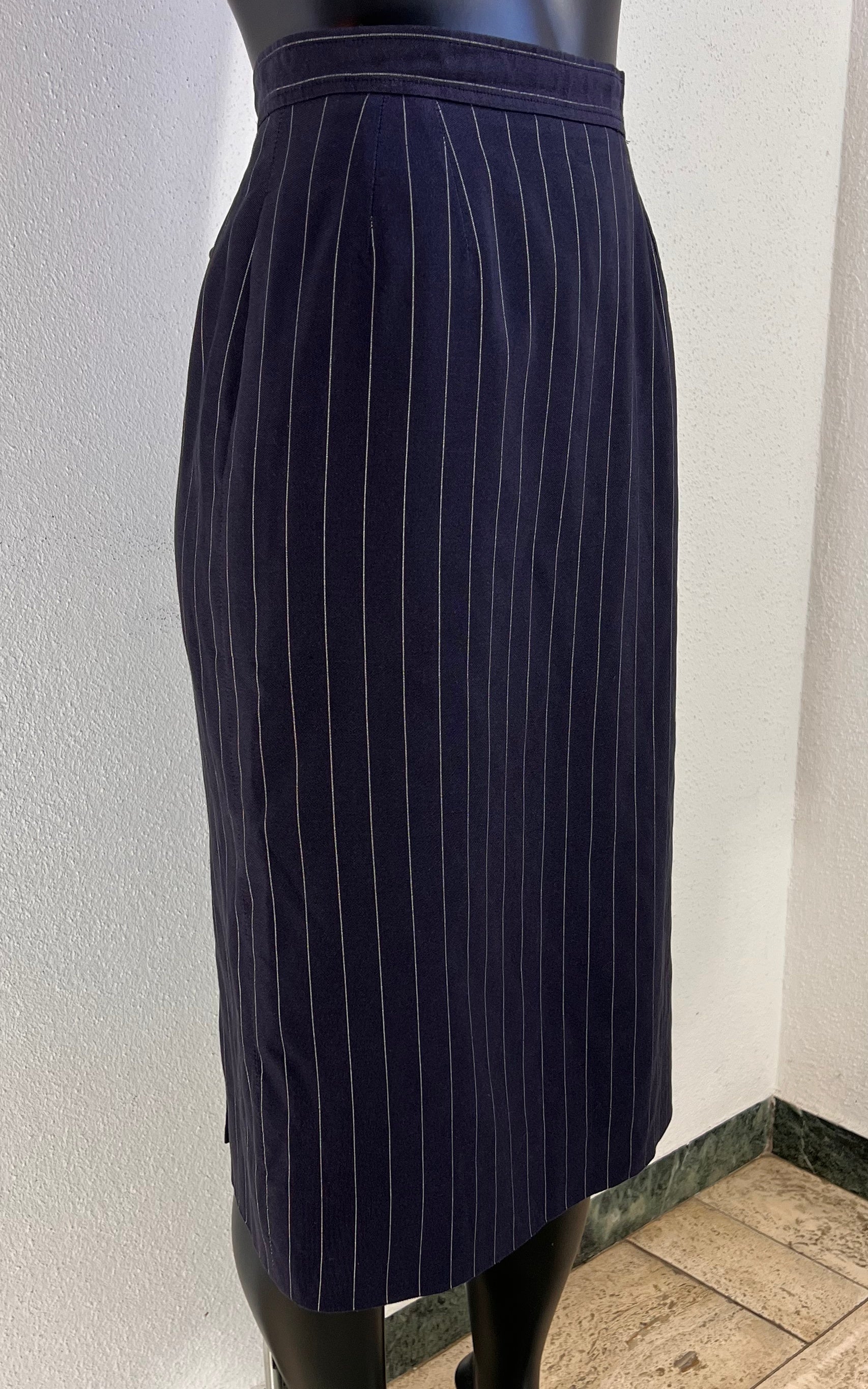 Vintage Yves Saint Laurent Pinstripe Skirt