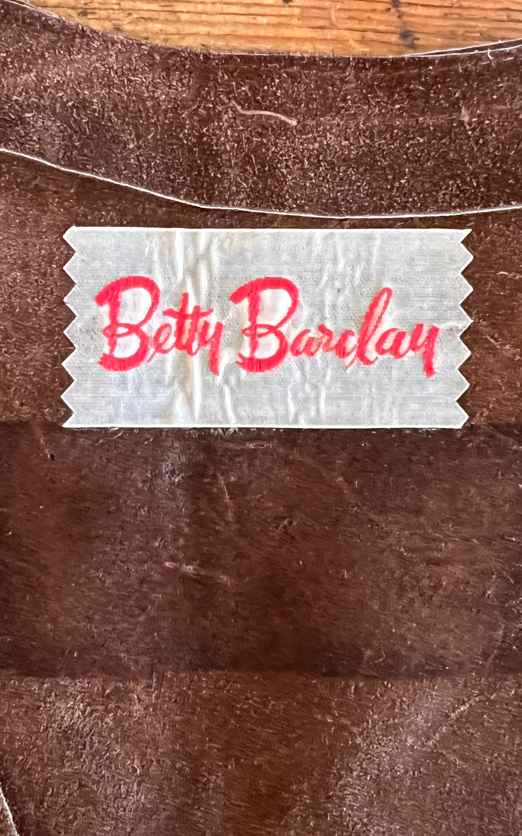 Vintage 70s Betty Barclay Leather Waistcoat