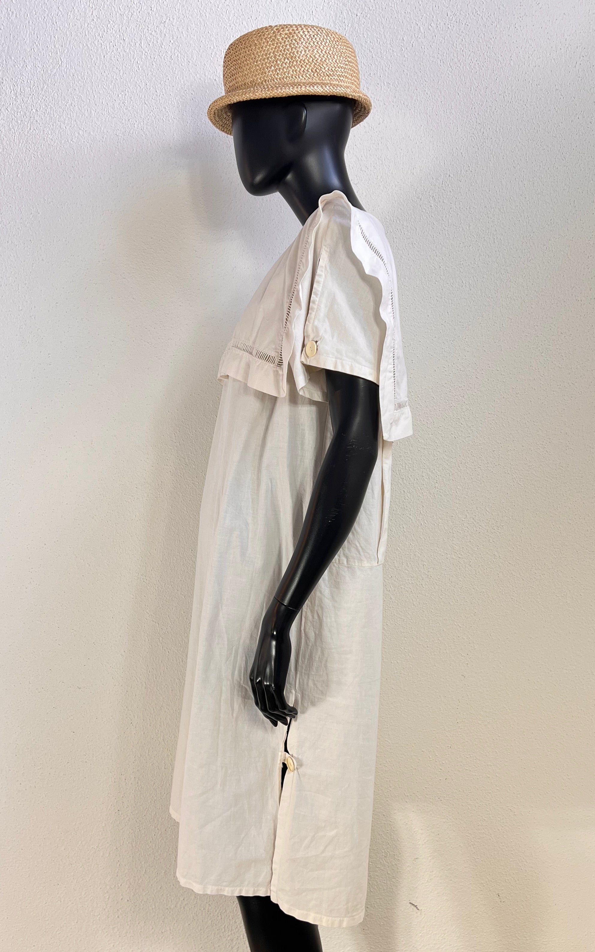 Vintage White Cotton Sailor Dress