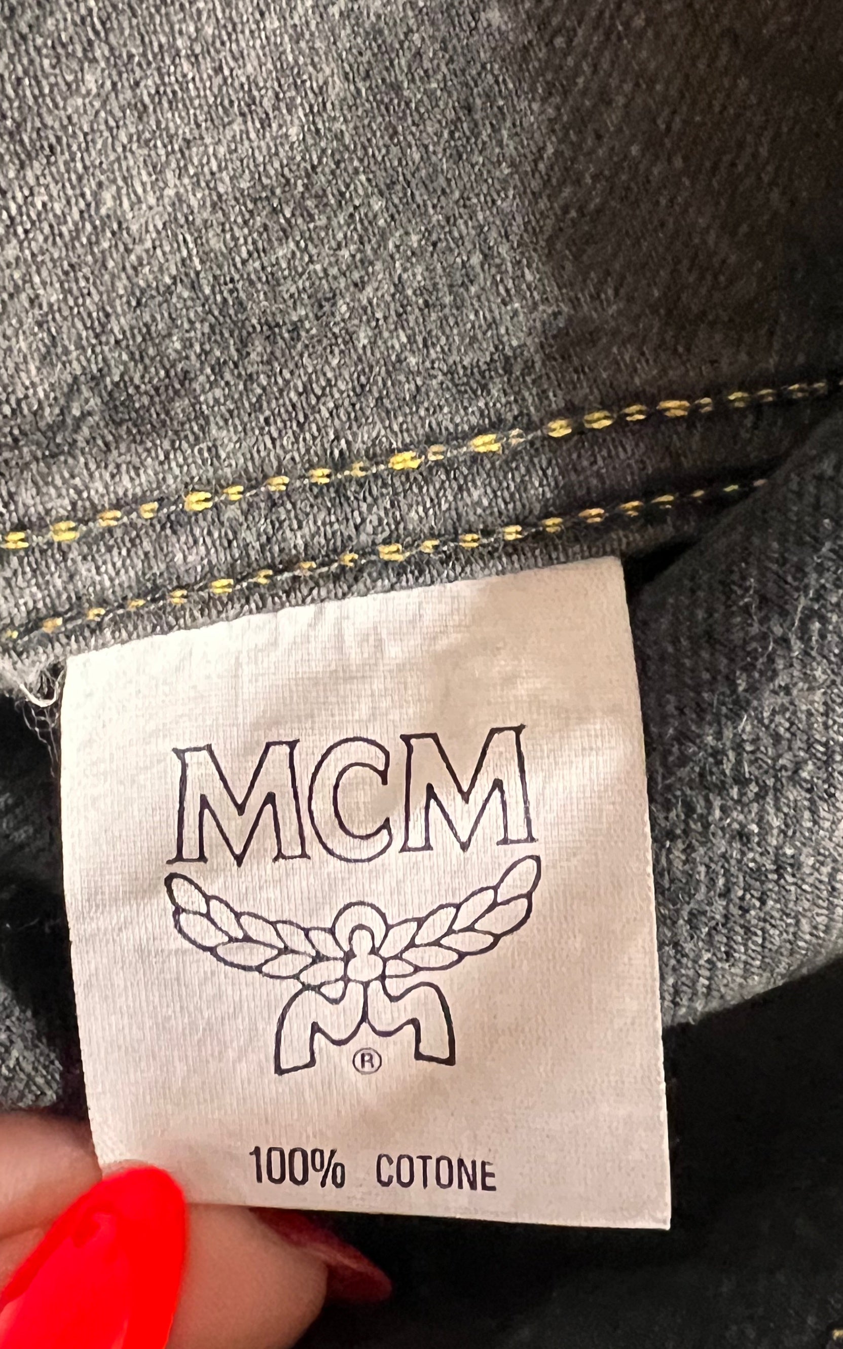 Vintage MCM Embellished Denim Vest