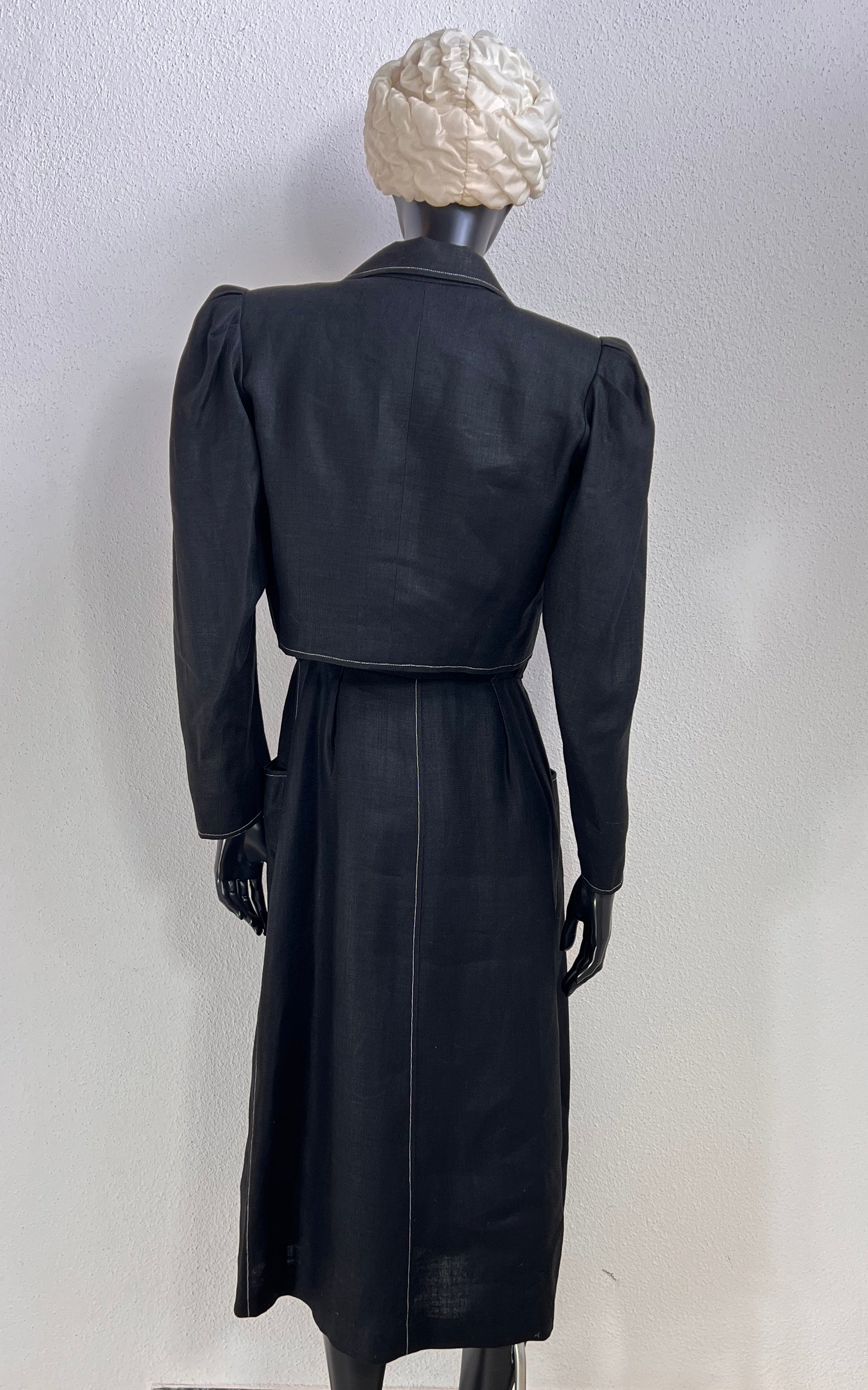 Vintage 80s Yves Saint Laurent Linen Costume