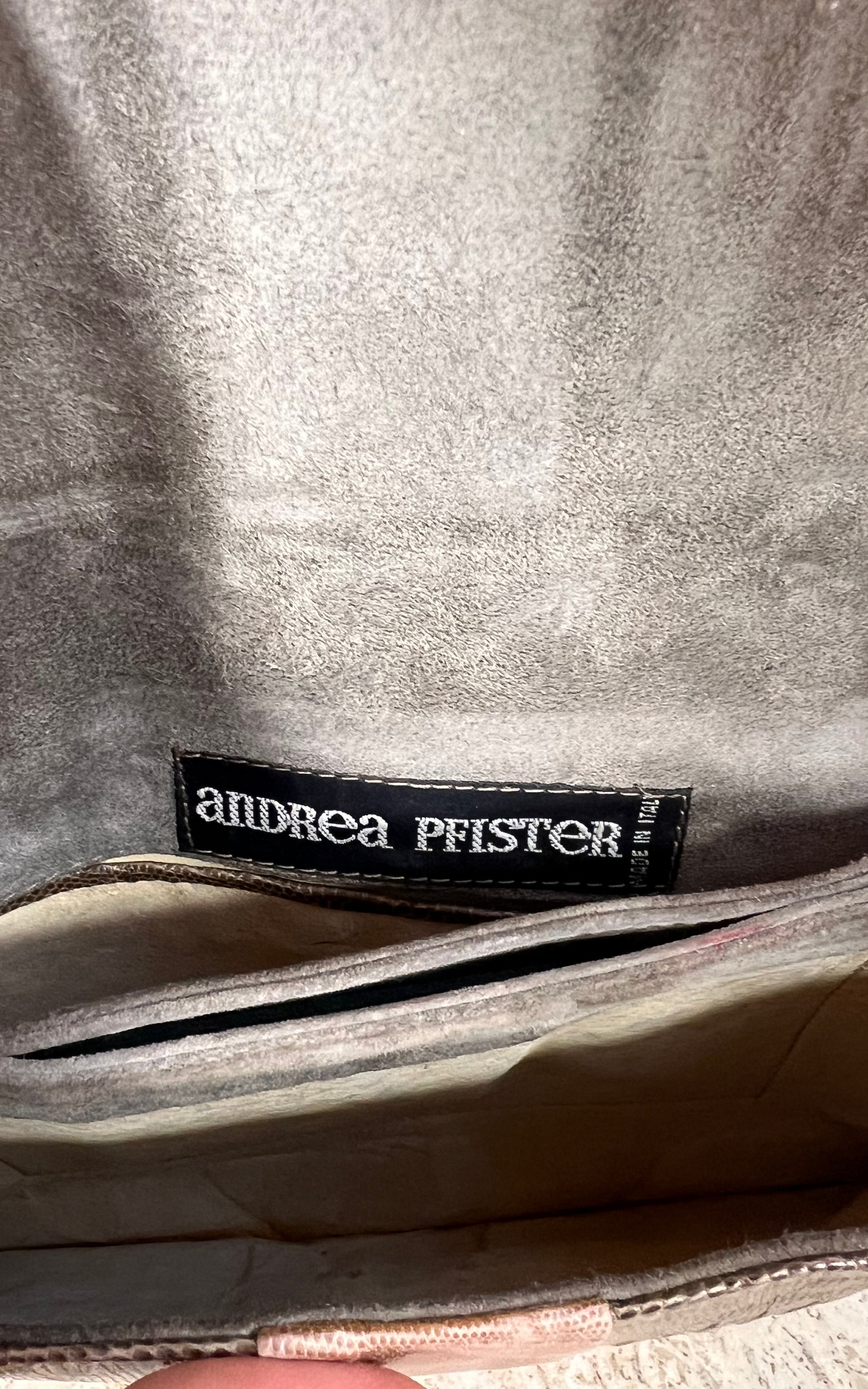 Vintage Andrea Pfister Clutch Bag Taupe