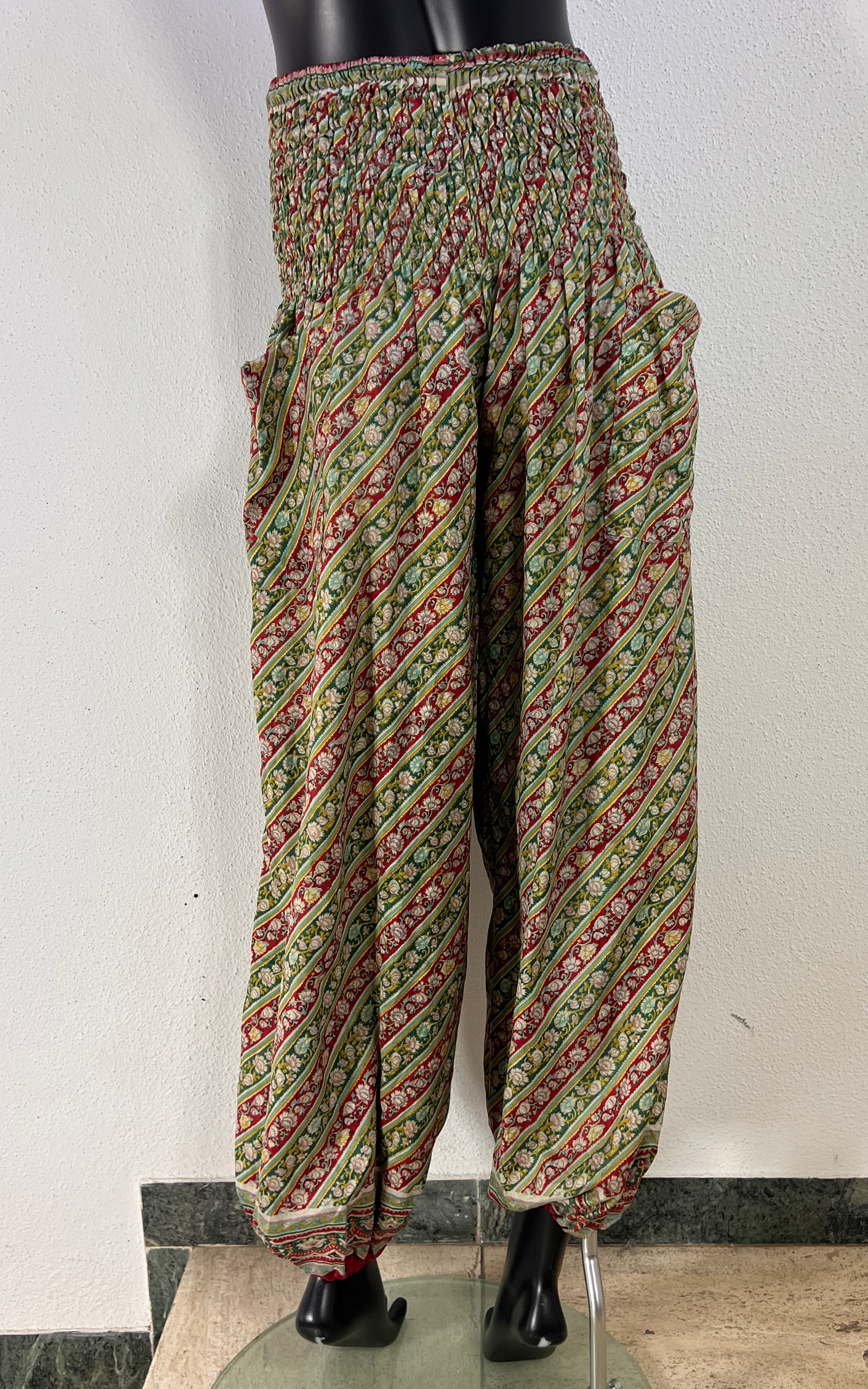 Recycled Sari-Silk Balloon Pants