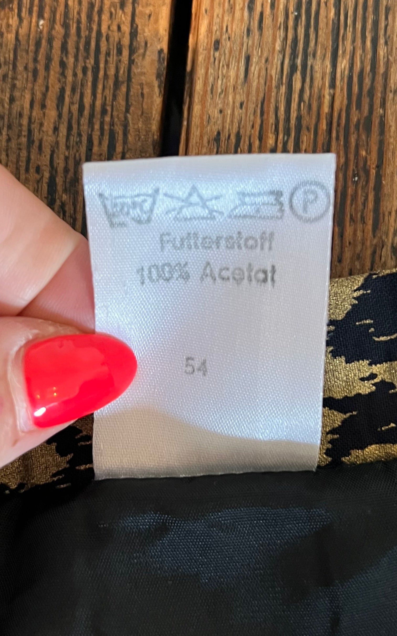 Vintage Black Gold Midi Skirt with Rope Belt