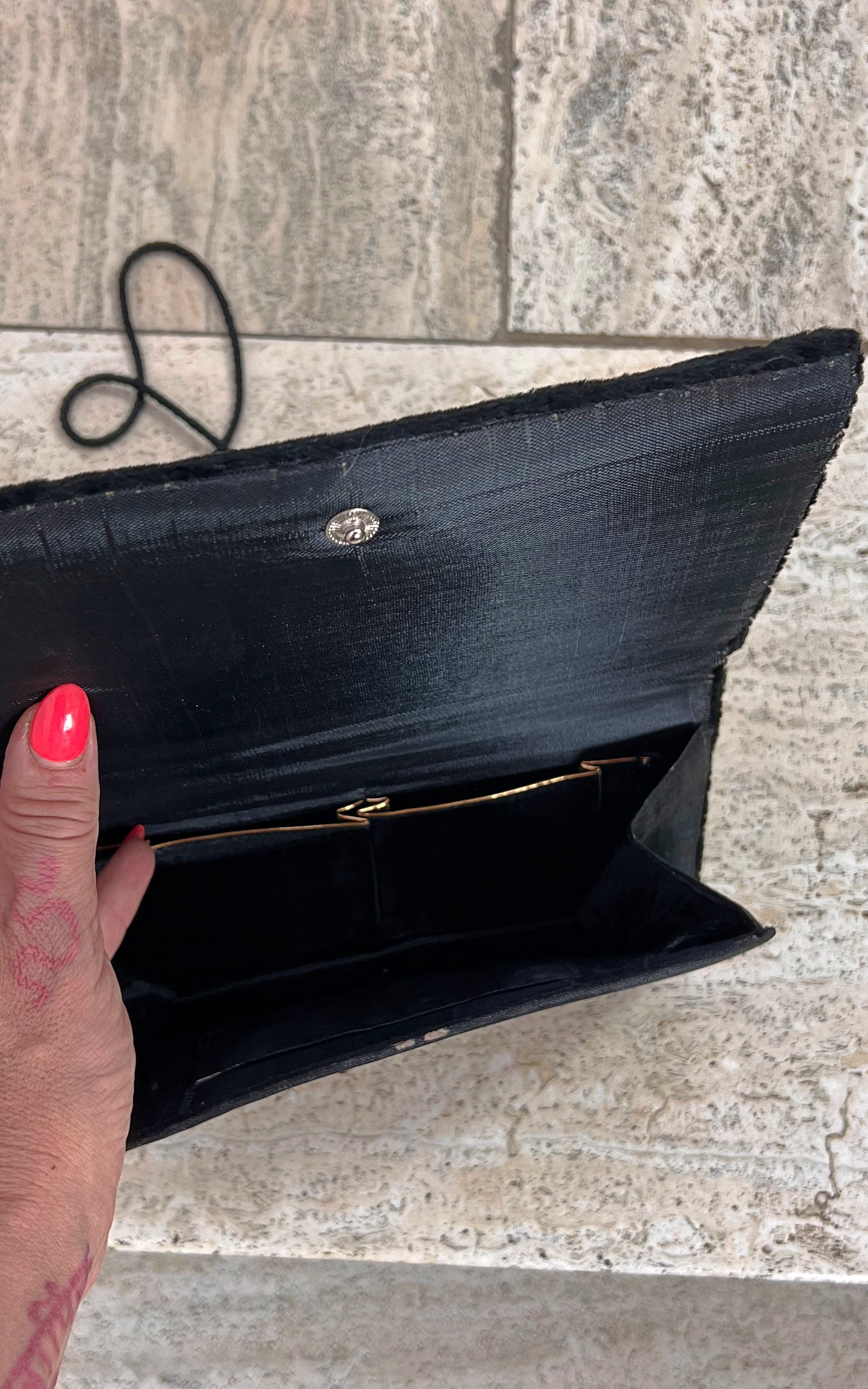 Vintage Embroidered Velvet Bag