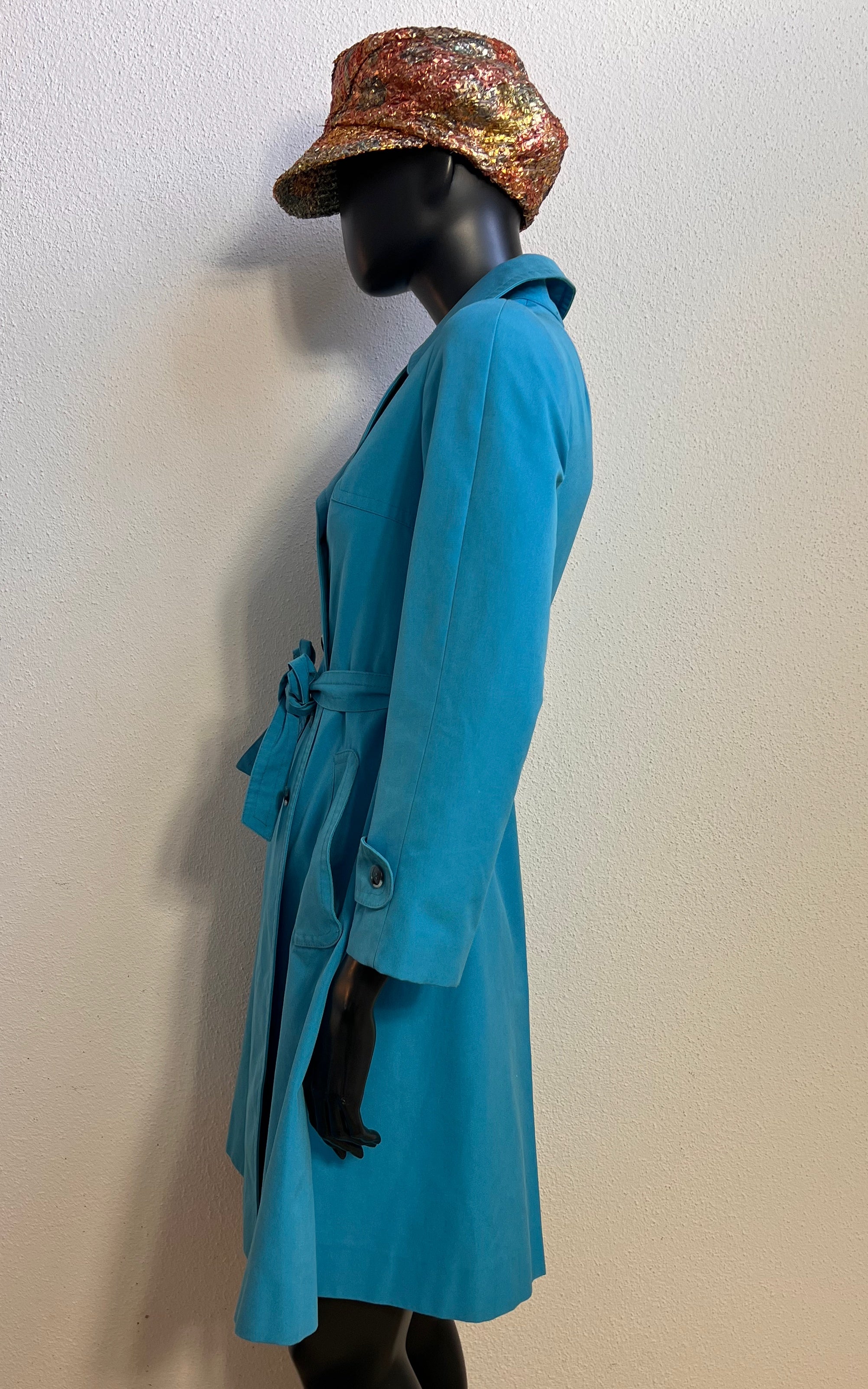 Vintage 60s Turquoise Statement Coat
