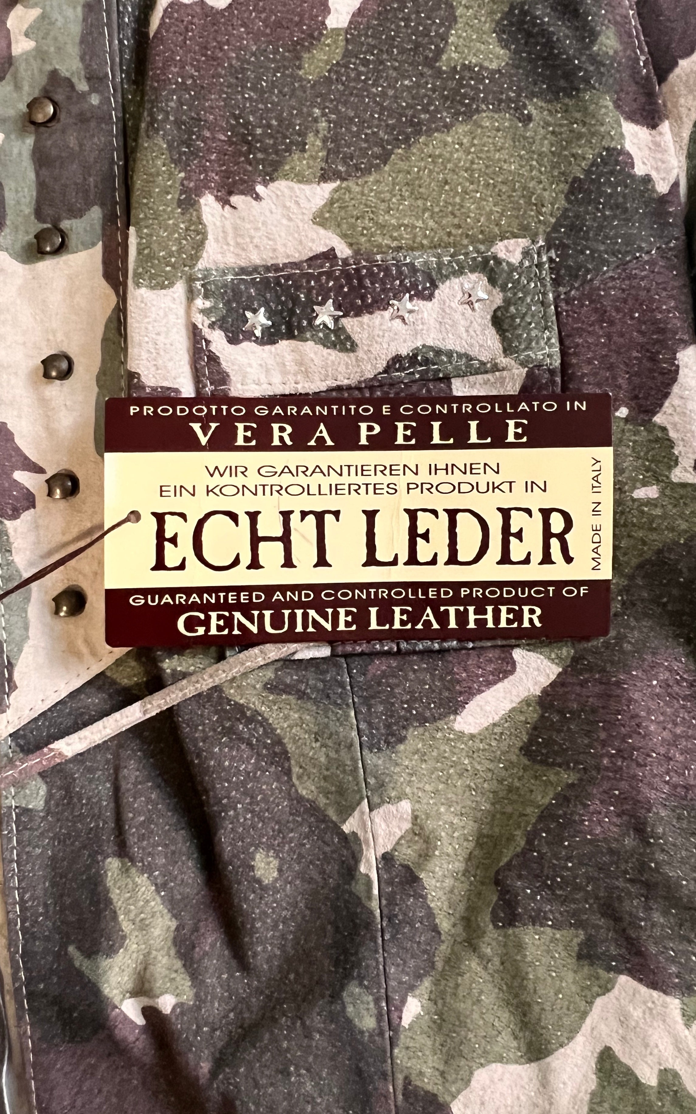 Vintage Camouflage Suede Shirt