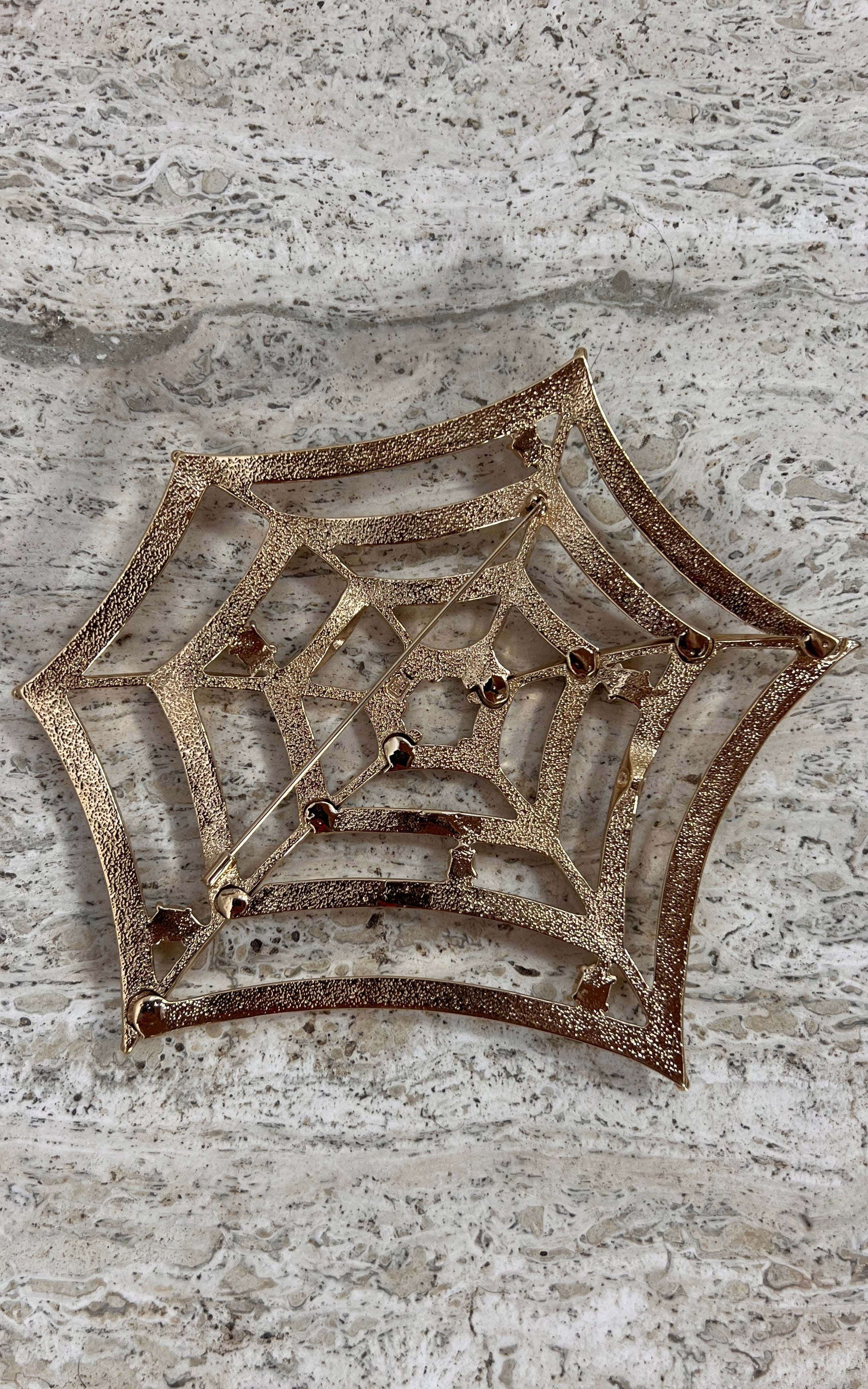 Vintage Pierre Lang Statement Spiderweb Brooch