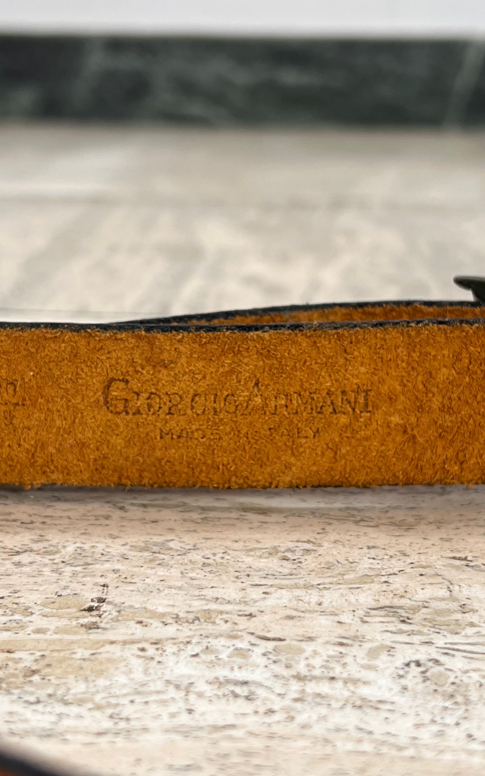 Early Vintage Giorgio Armani Logo Leather Belt