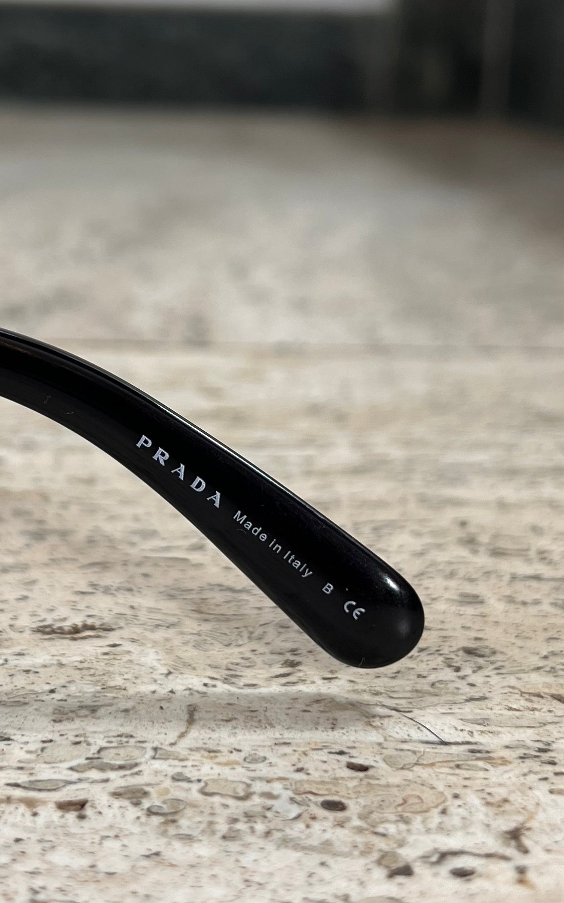 2015 Prada Baroque Oversized Round Sunglasses – Black