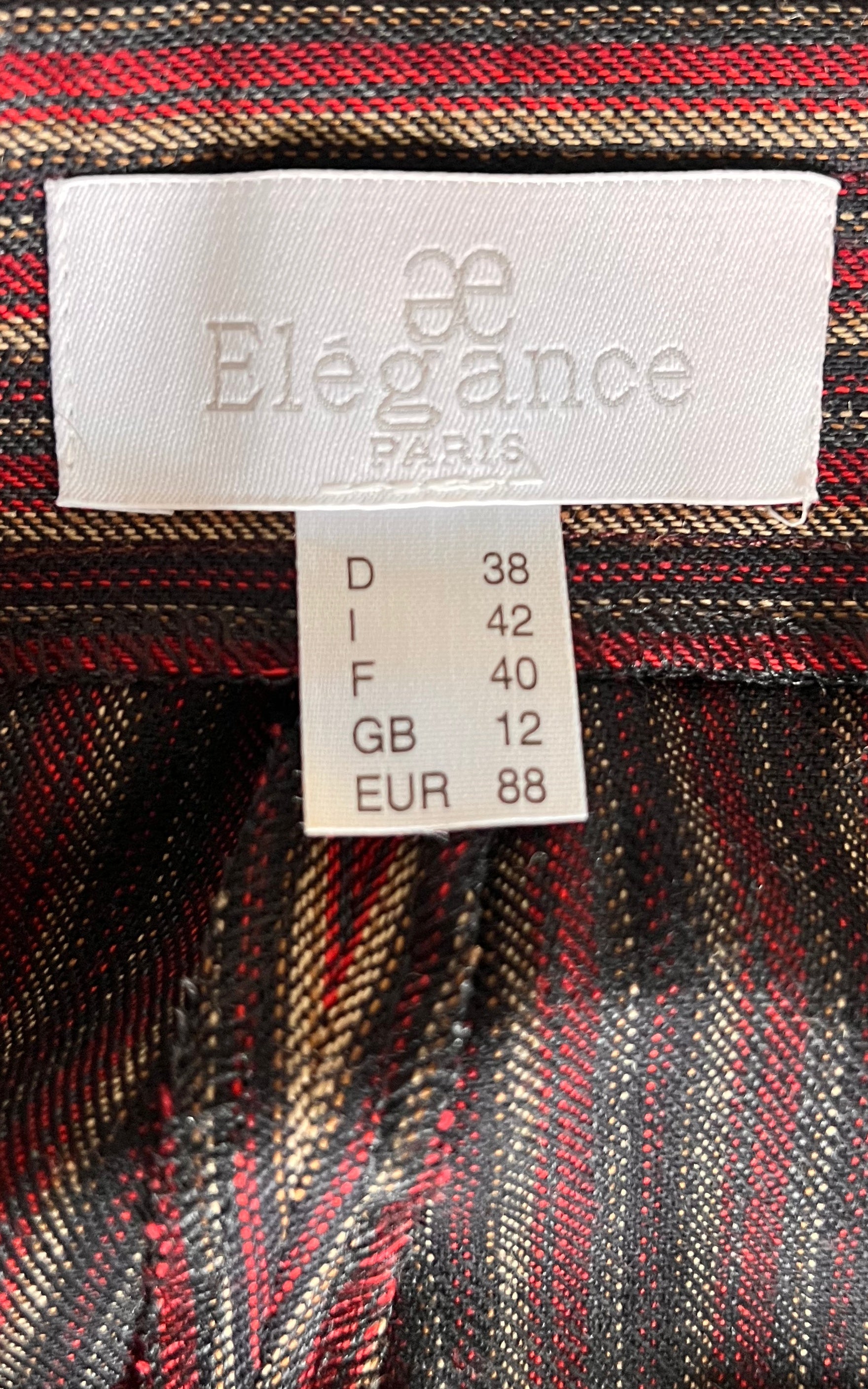 Elegance Paris Striped Virgin Wool Trousers