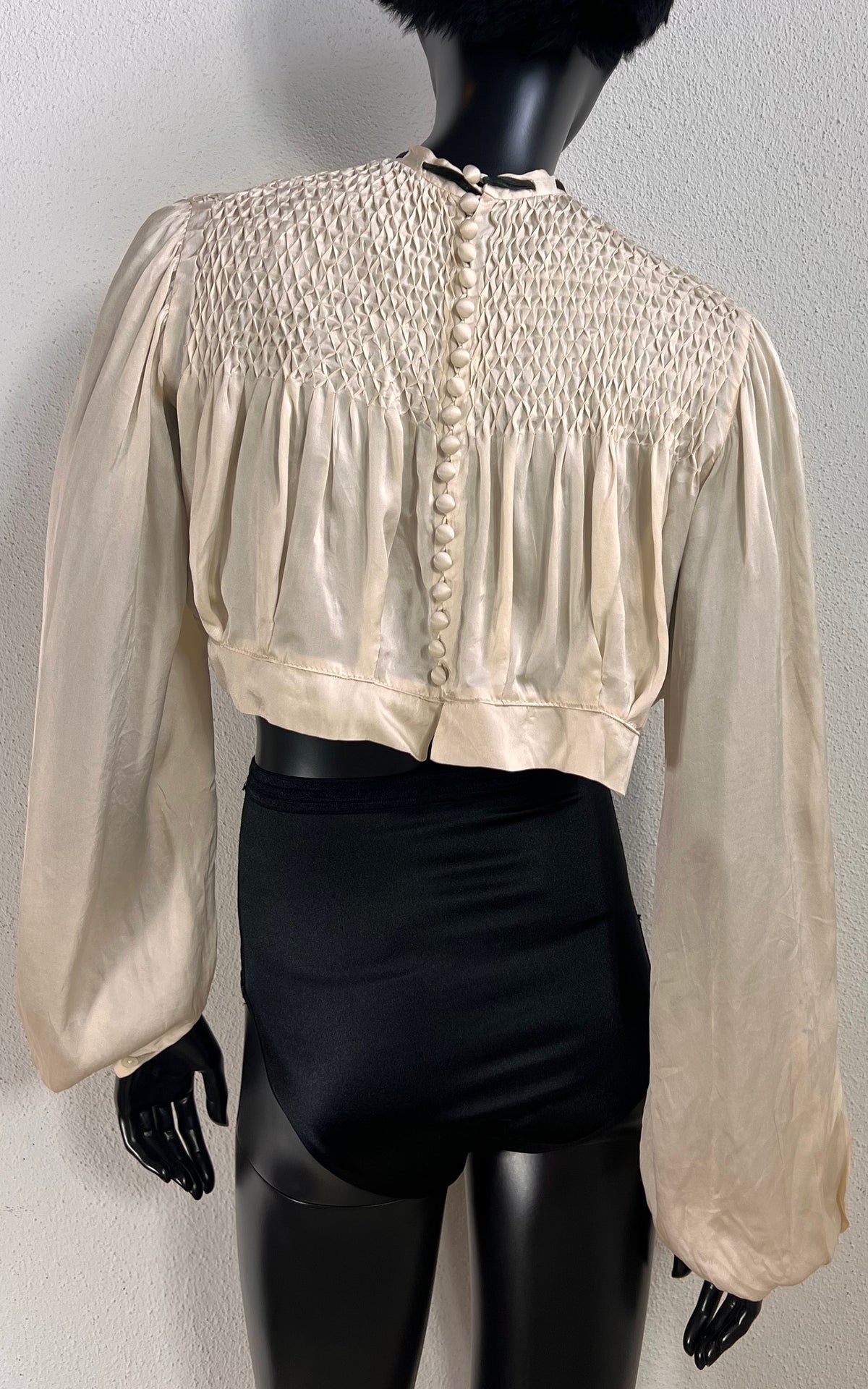 Vintage Reworked Early 20th Century Silk Blouse