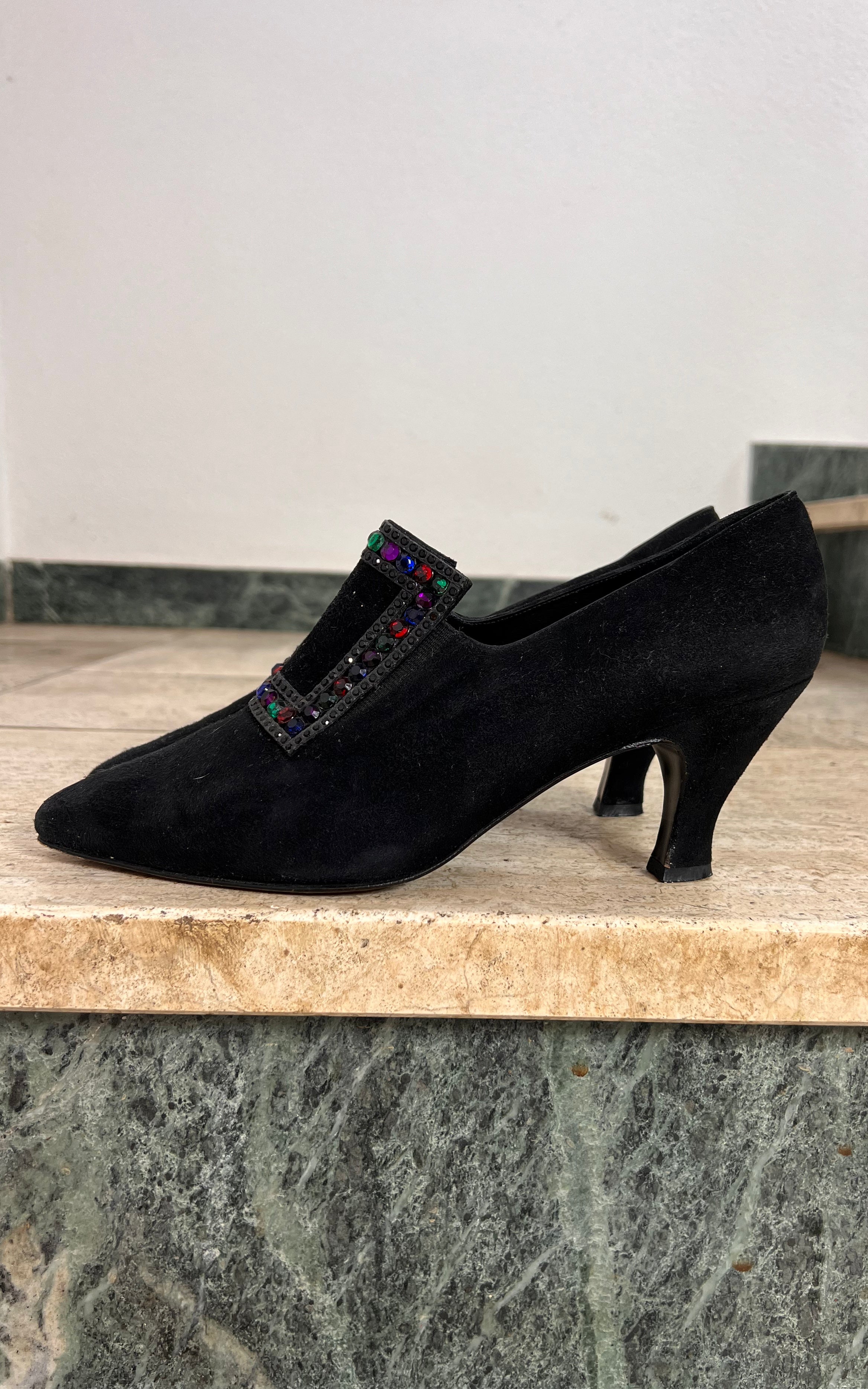 Vintage 80s Stuart Weizmann Slip-On Heel 38